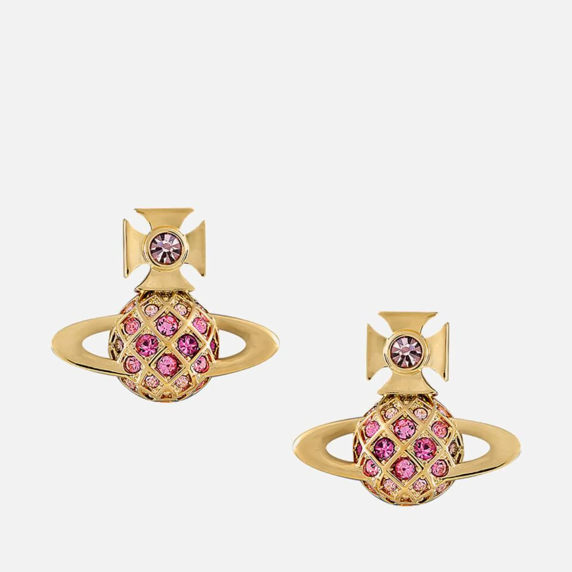 Vivienne Westwood Willa Bas Relief Gold-Tone Stud Earrings