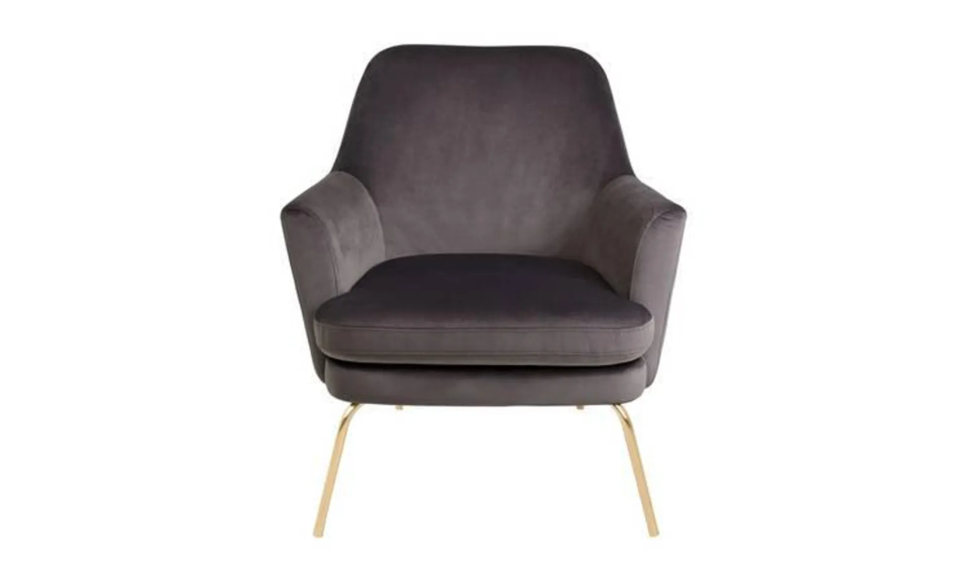Habitat Celine Velvet Accent Chair - Dark Grey