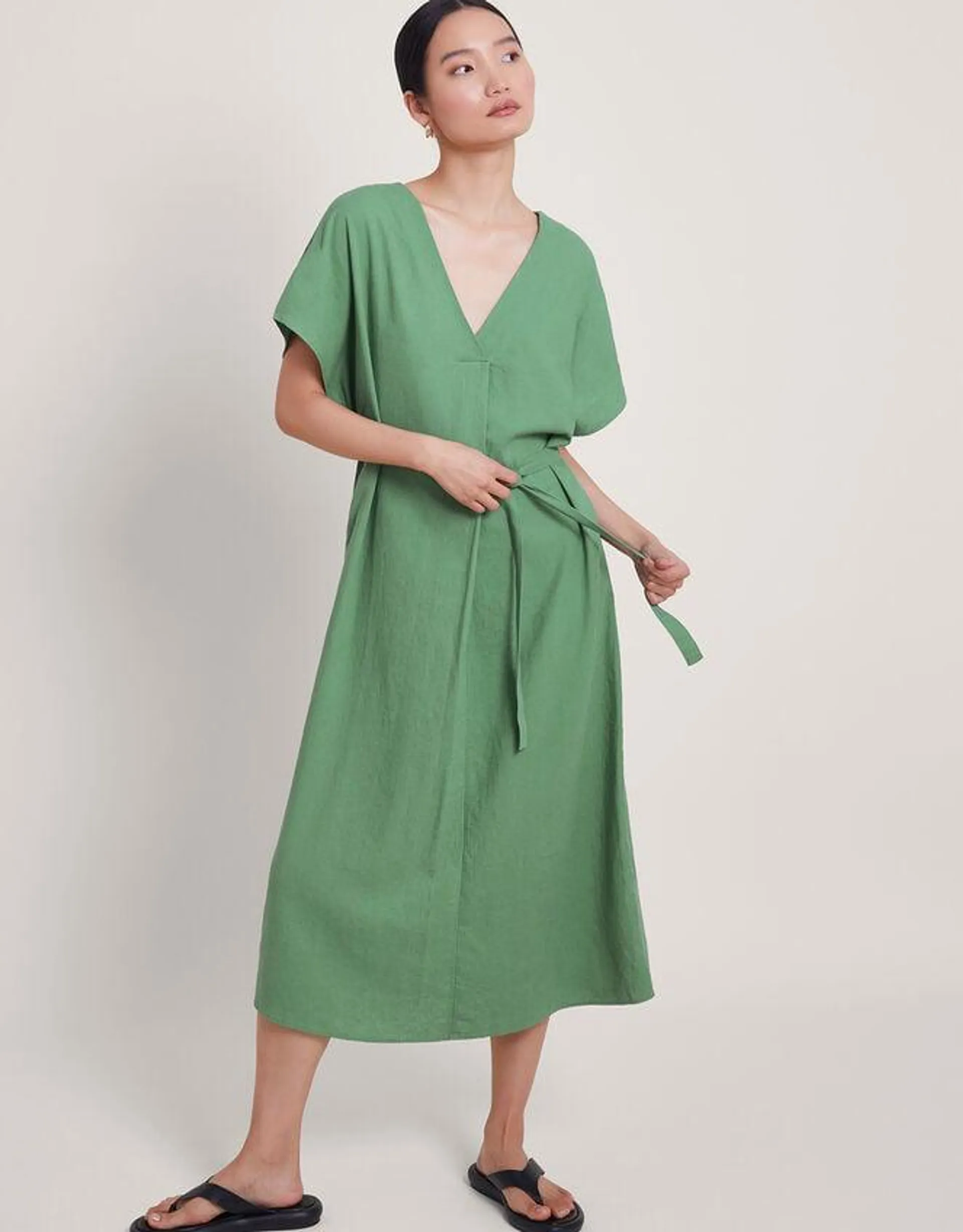 Verity Belt Dress Green