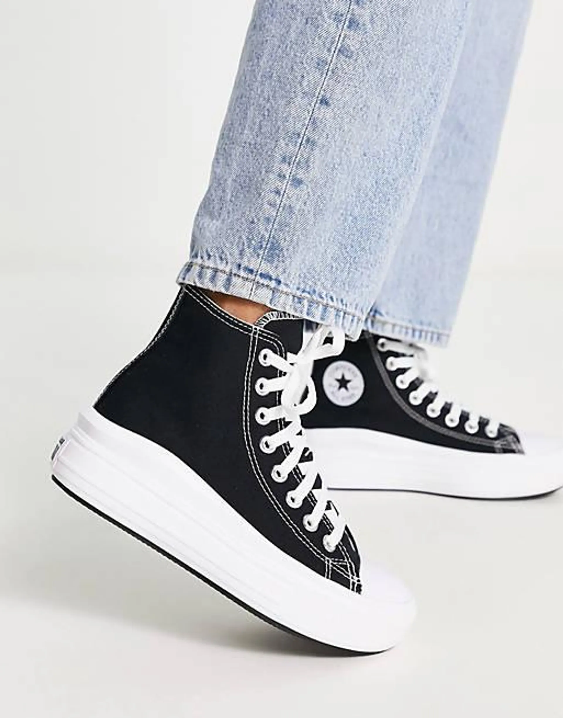 Converse Chuck Taylor All Star Move Hi trainers in black