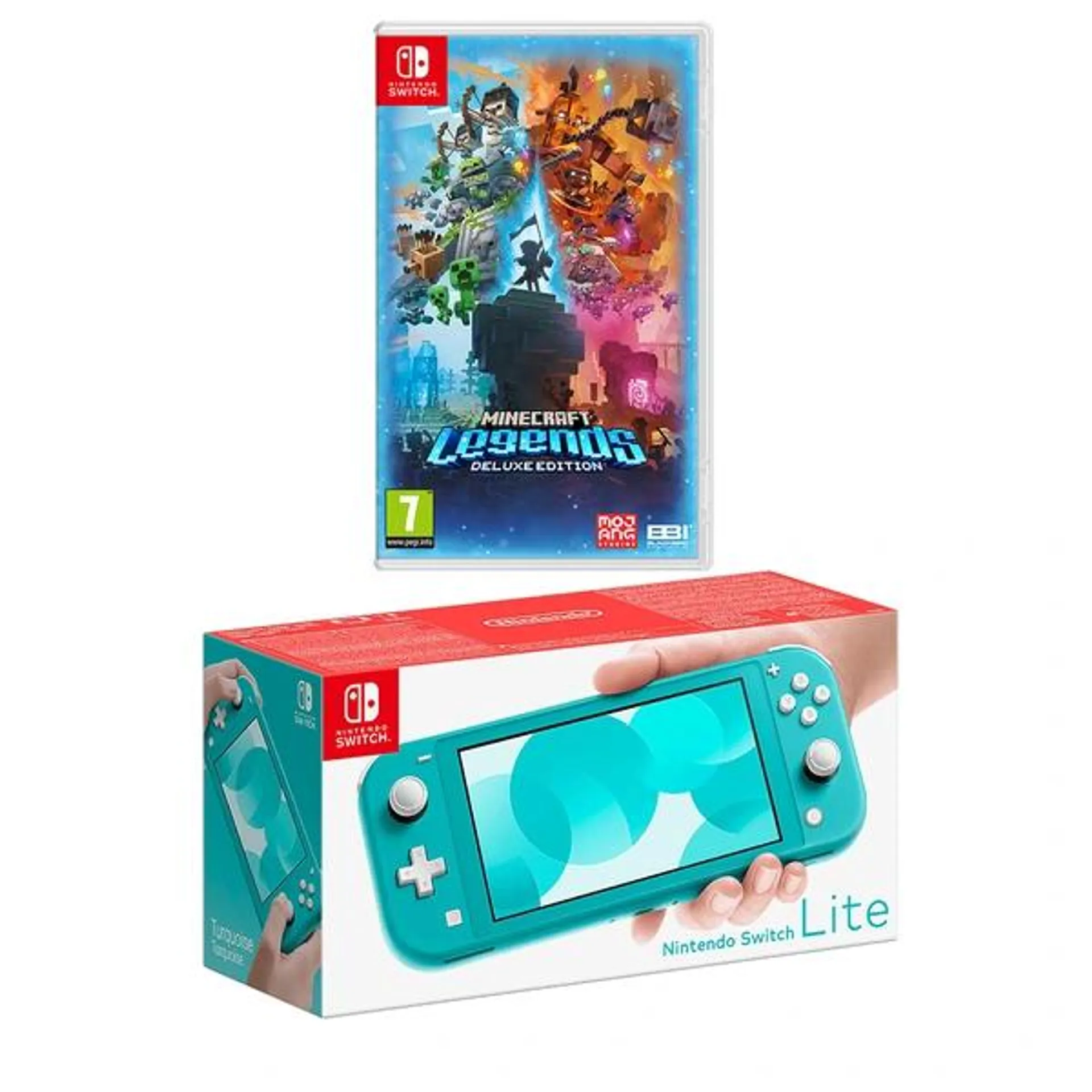 Nintendo Switch Lite (Turquoise) & Minecraft Legends Deluxe Edition