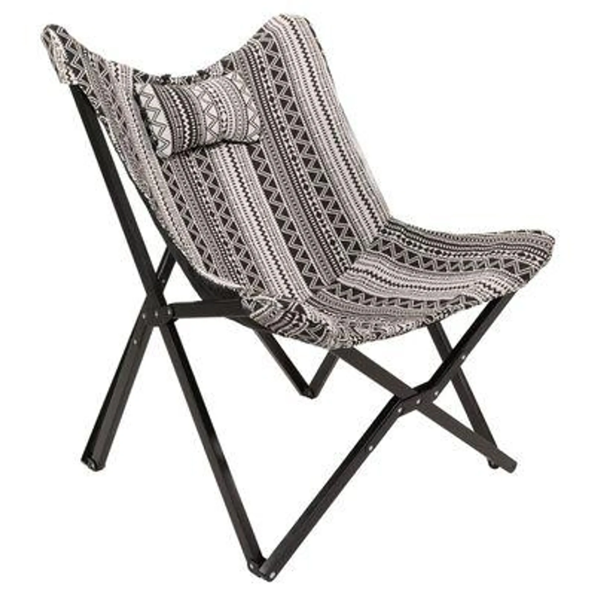 Lesli Living Butterfly Chair Aztec 70x81.5x98 cm Black and White