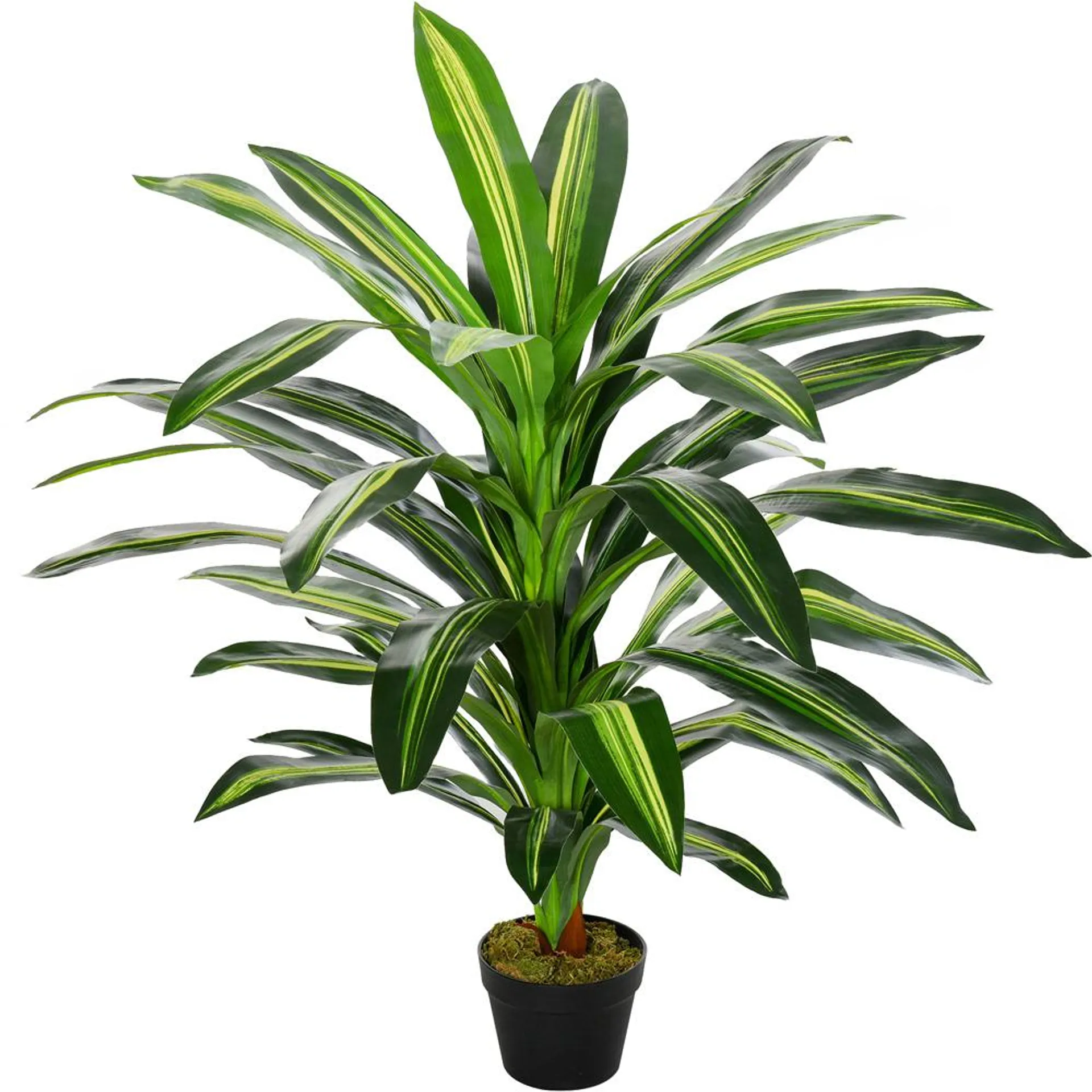 Outsunny Dracaena Tree Artificial Plant In Pot 3.6ft