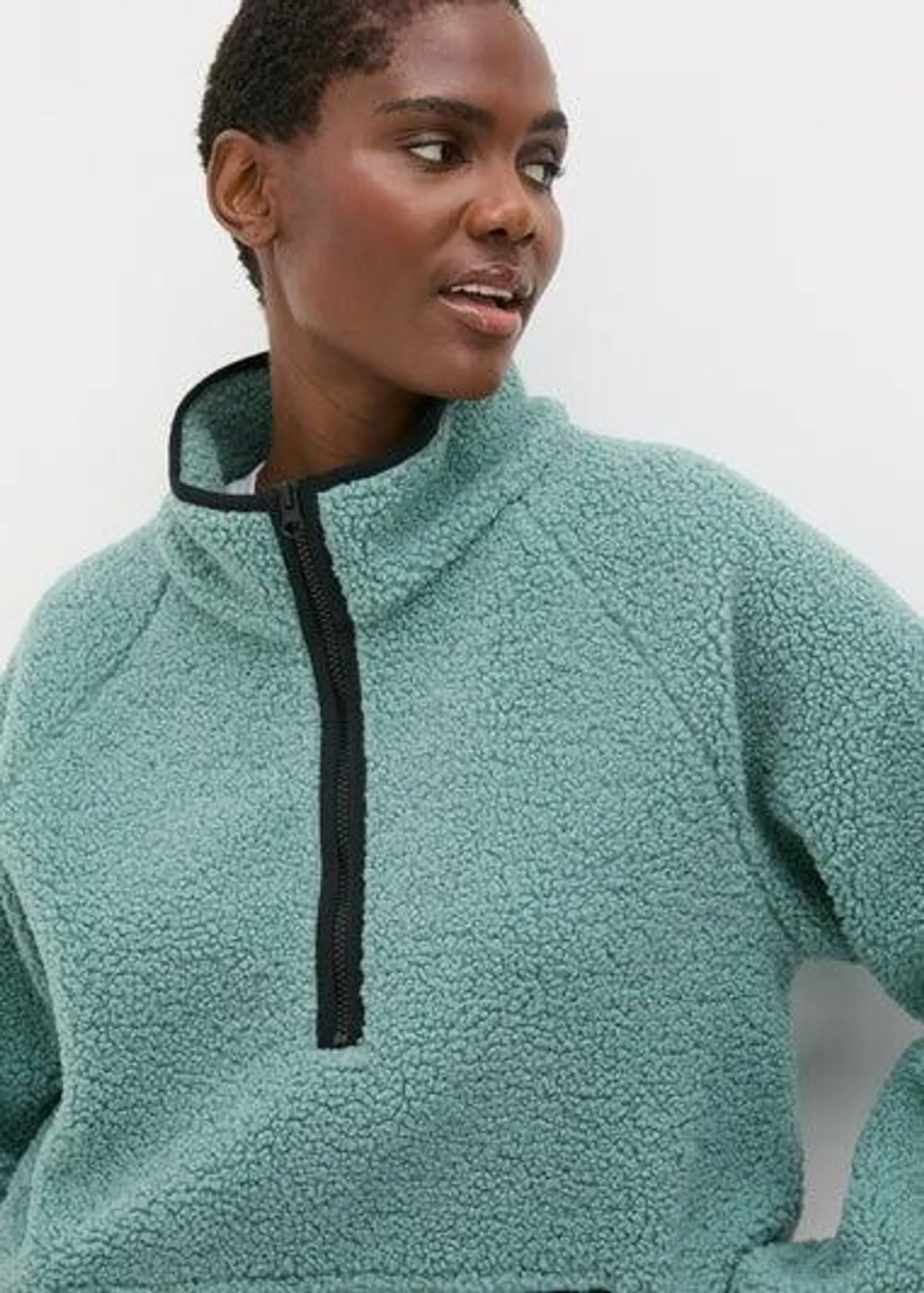 Souluxe Green Half Zip Fleece