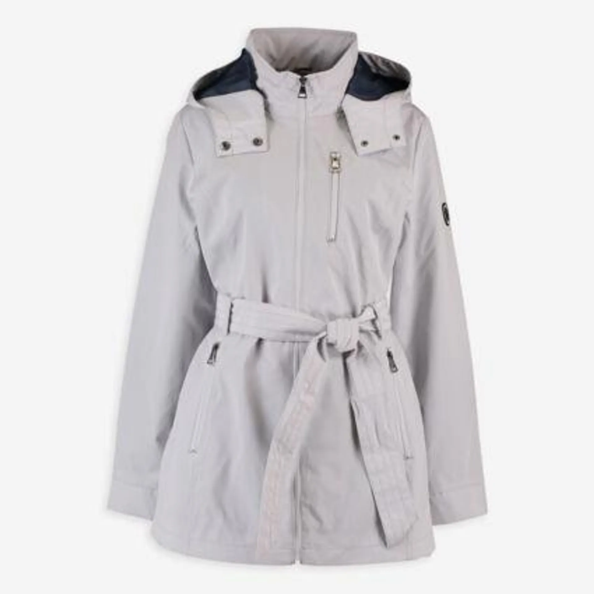 Silver Grey Hooded Coat