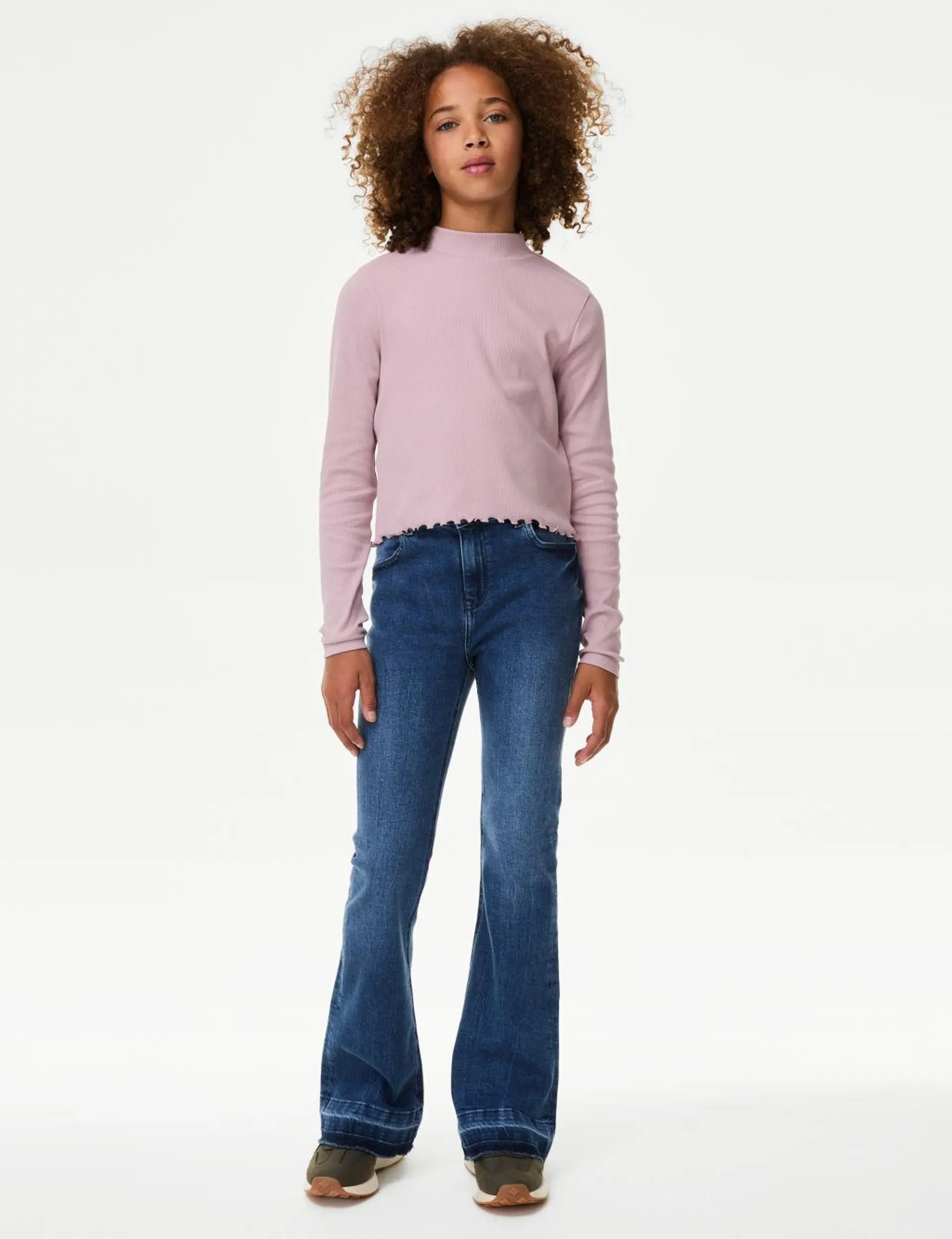 Cotton Rich Ribbed Top (6-16 Yrs)