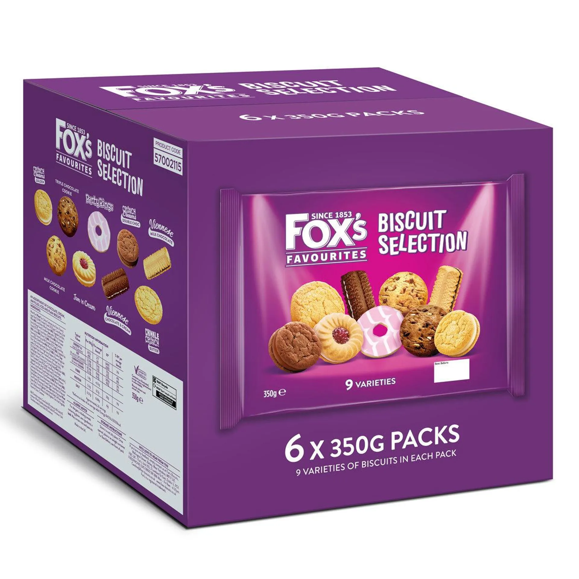 Fox's Favourites Biscuit Selection, 6 x 350g