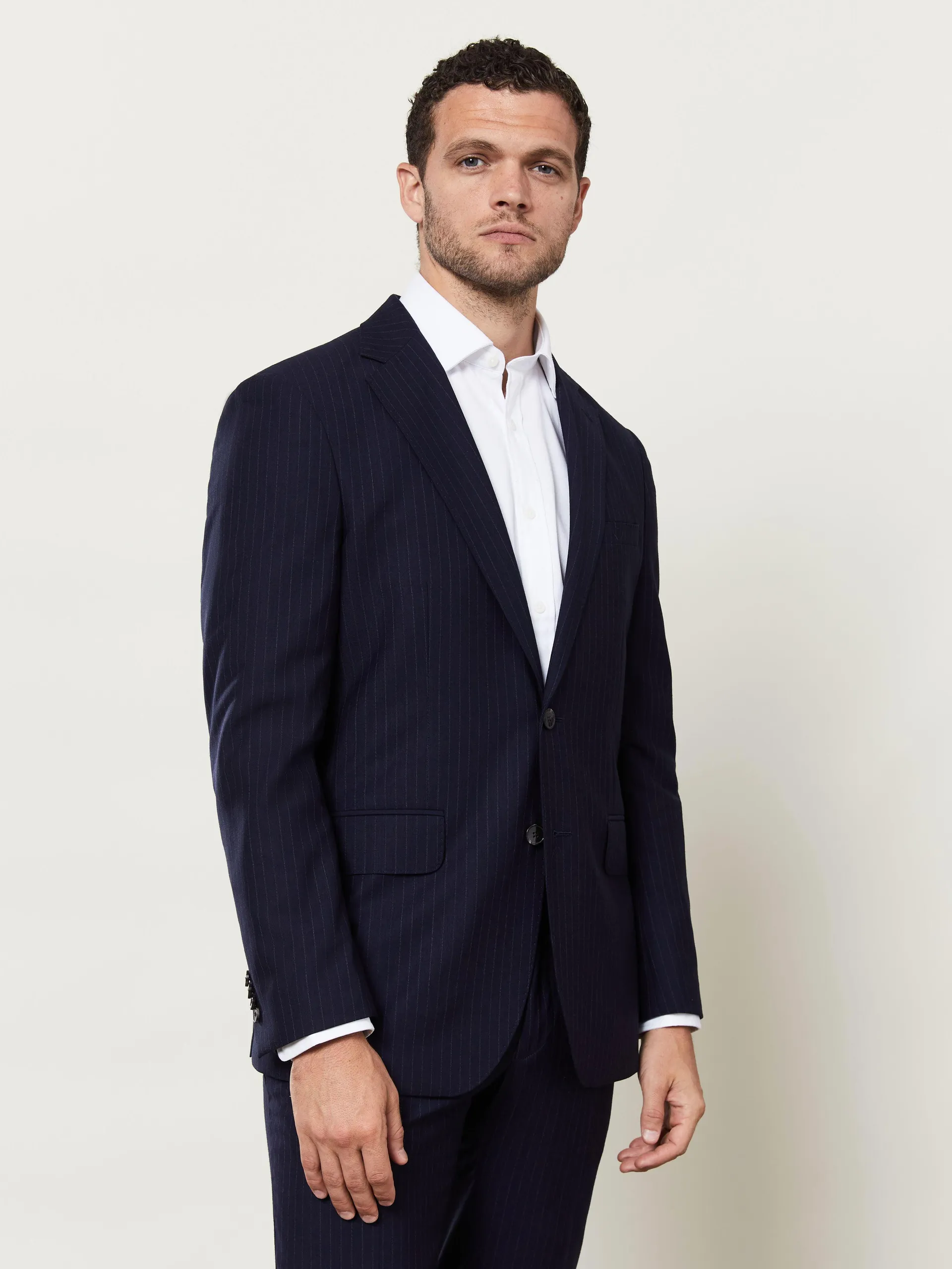 Lomu Infinity Active Slim Fit Navy Stripe Jacket