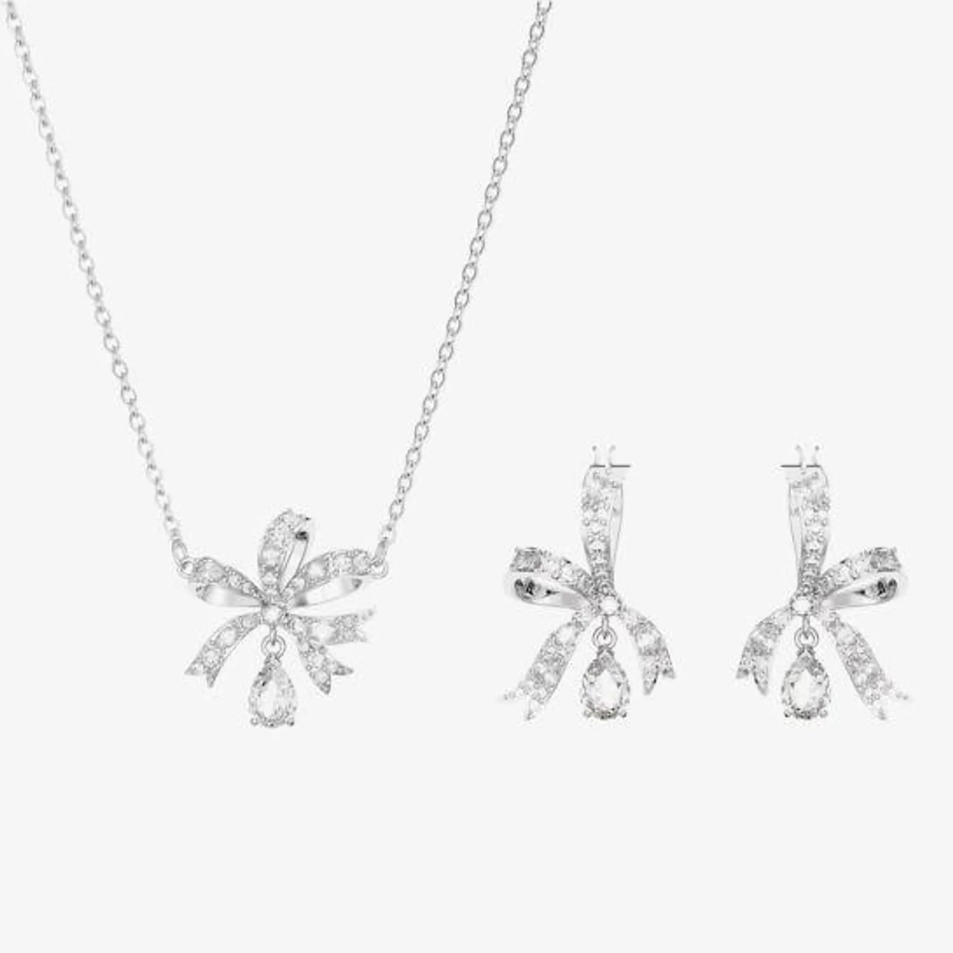 Volta Bow Pendant & Earring Jewellery Set