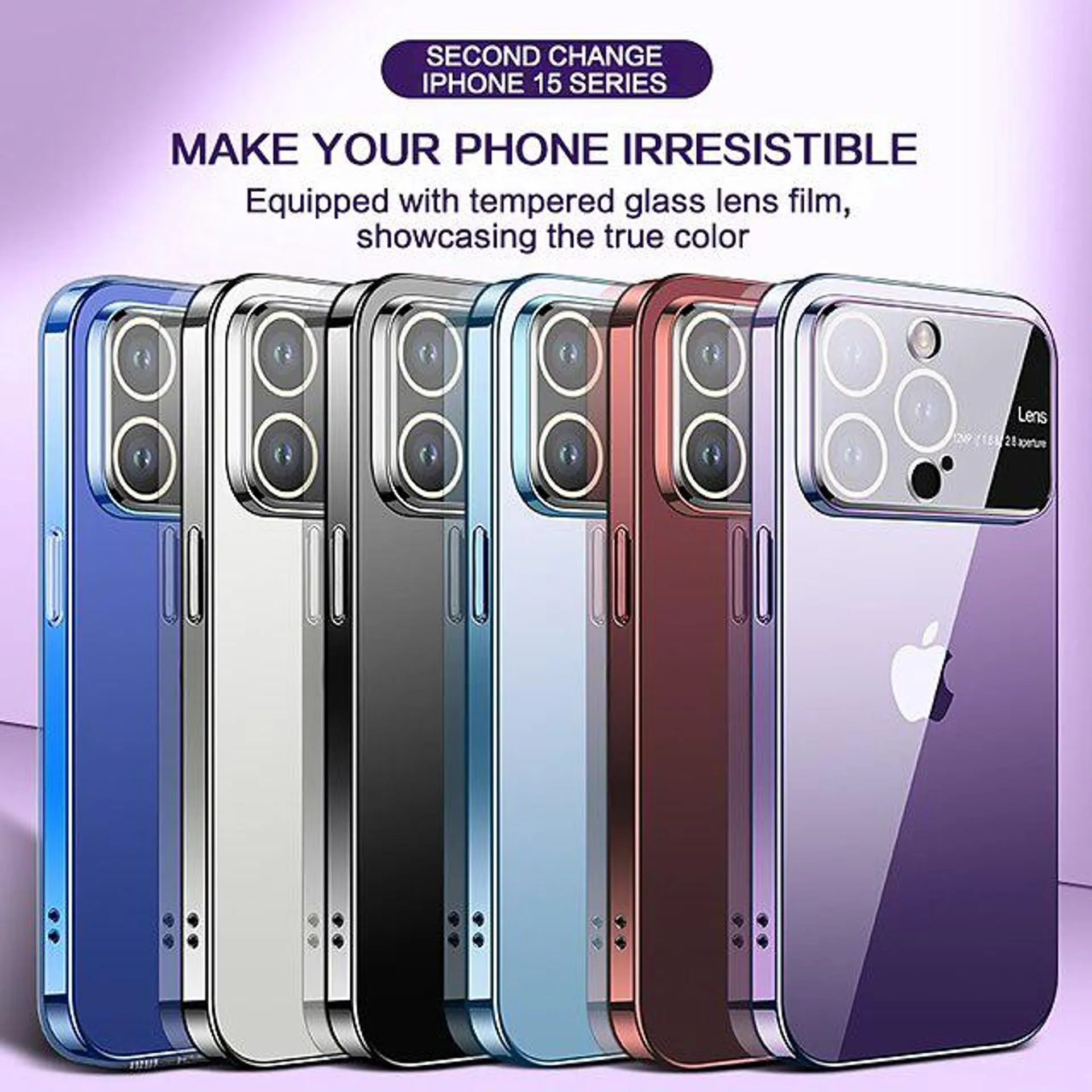 Phone Case For Apple iPhone 14 13 12 Pro Max Plus Clear Case Plating Transparent Ultra-thin Transparent PC