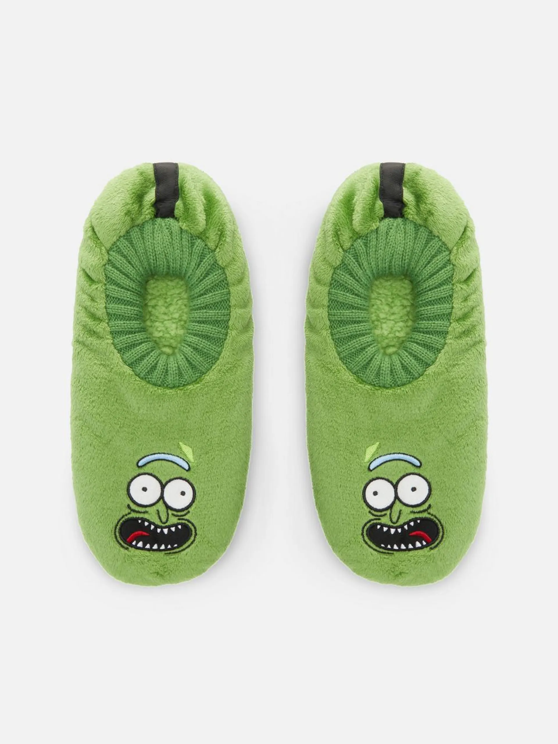 Rick And Morty Pickle Rick Footsie Slippers