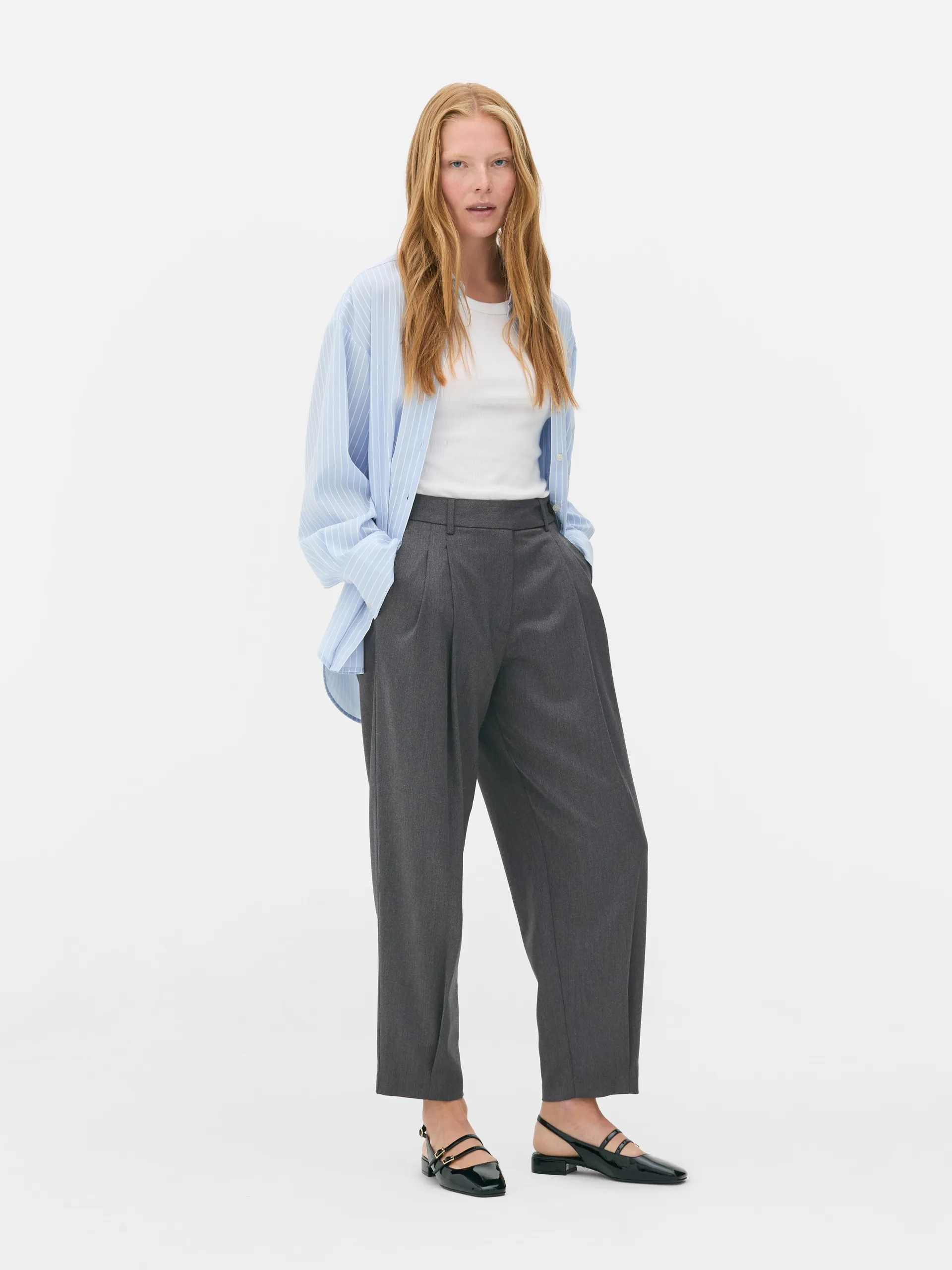 The Edit Pleated Trousers