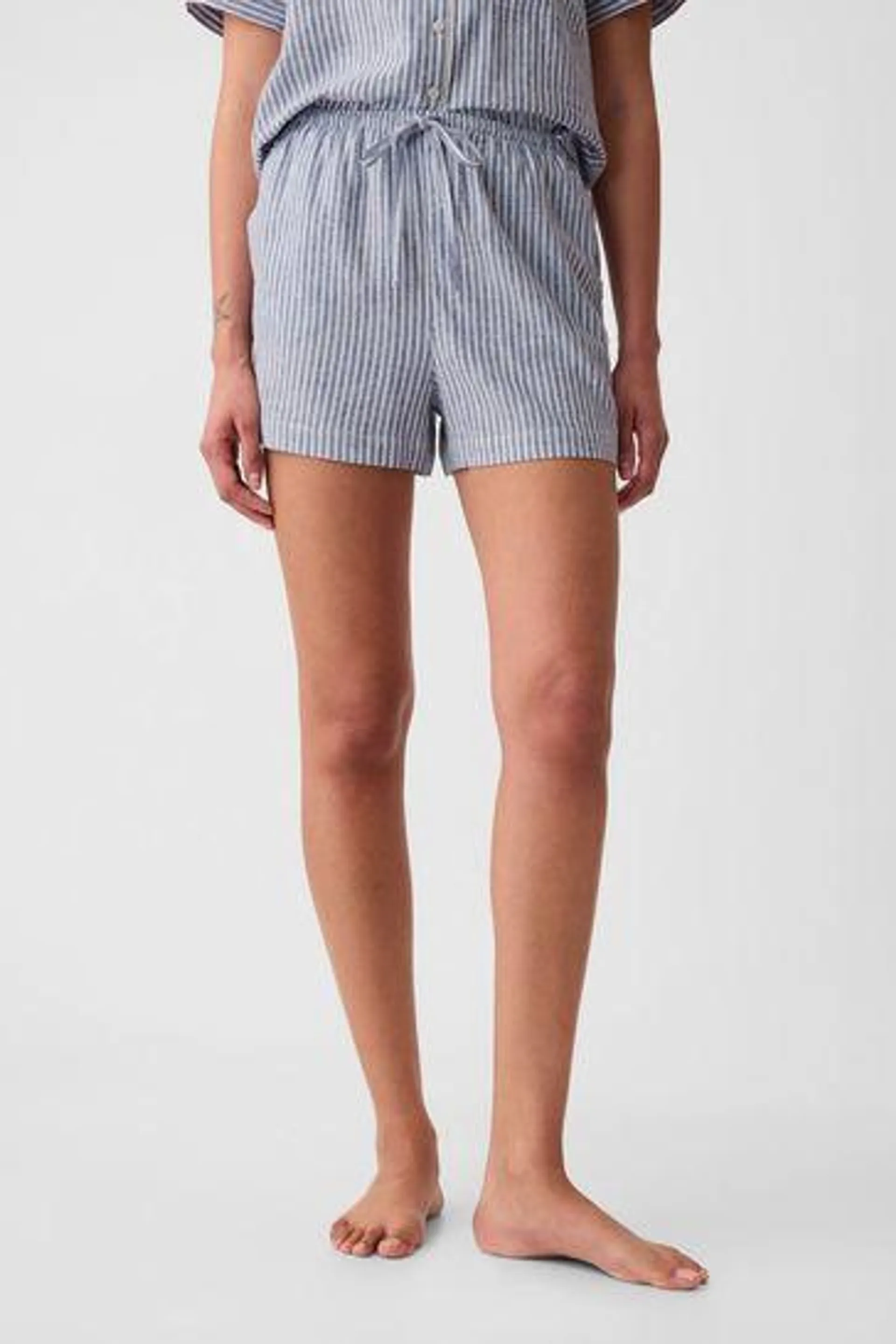 Linen-Blend Pyjama Shorts