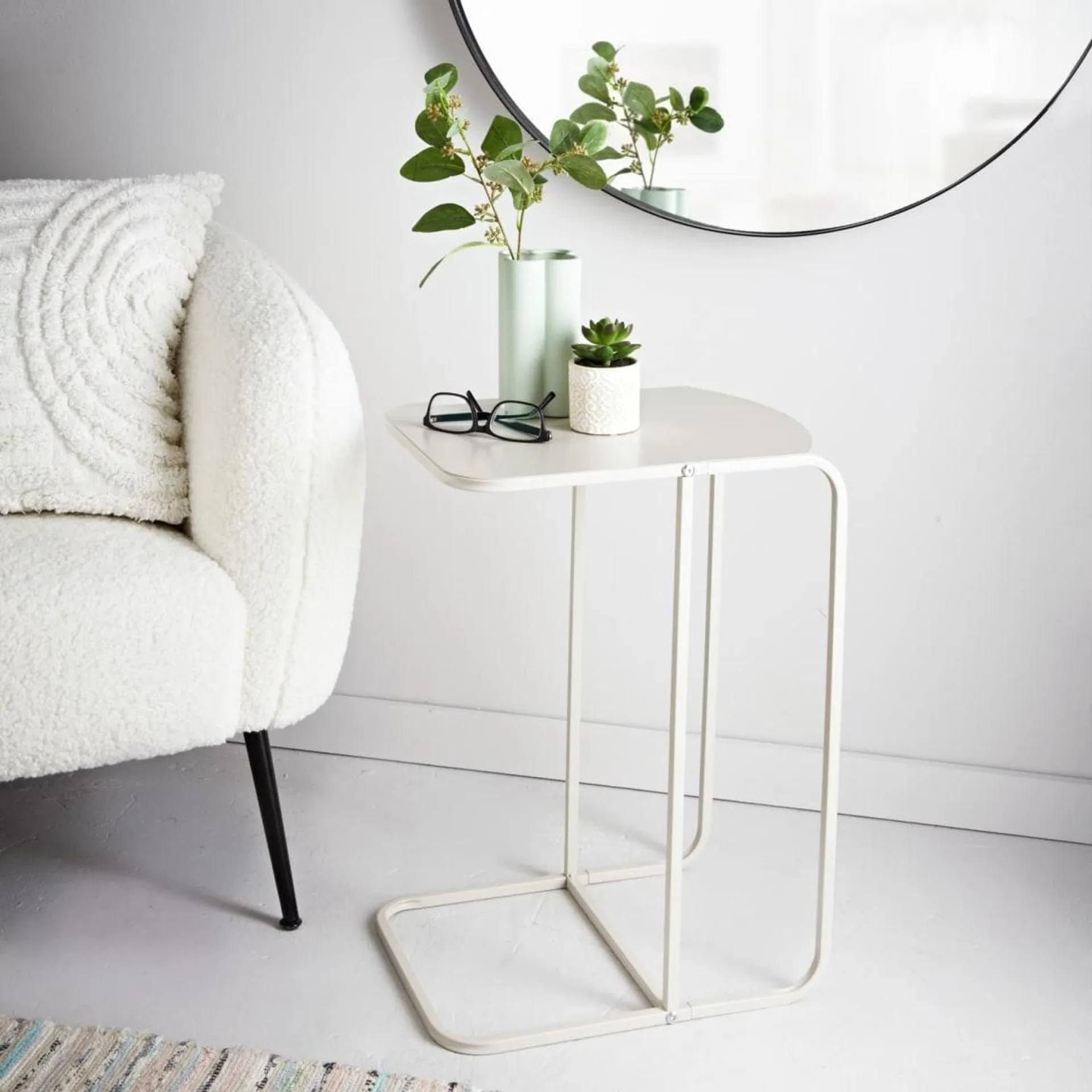 Simply Ivory Sofa Side Table