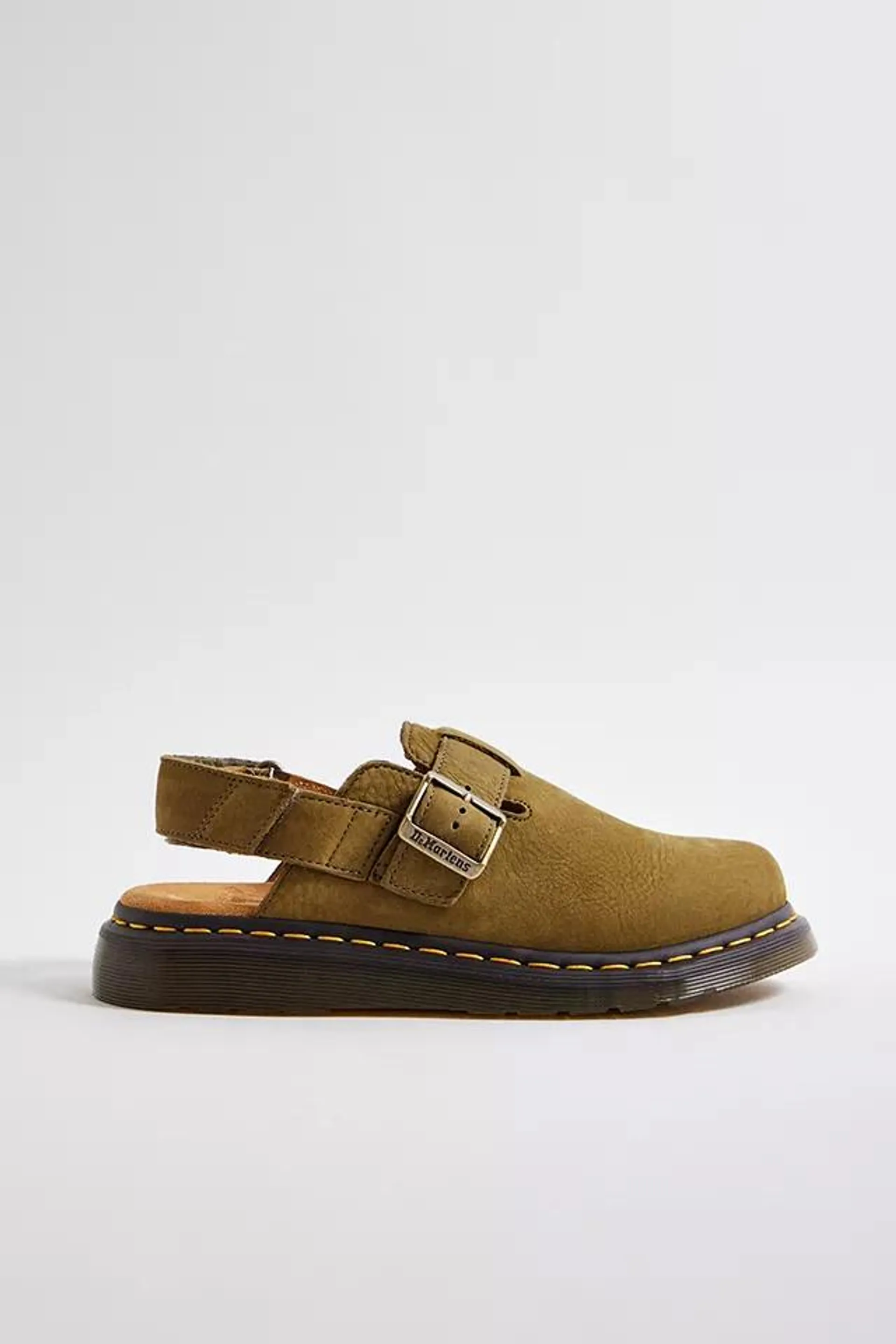 Dr. Martens Jorge II Muted Olive Leather Mules