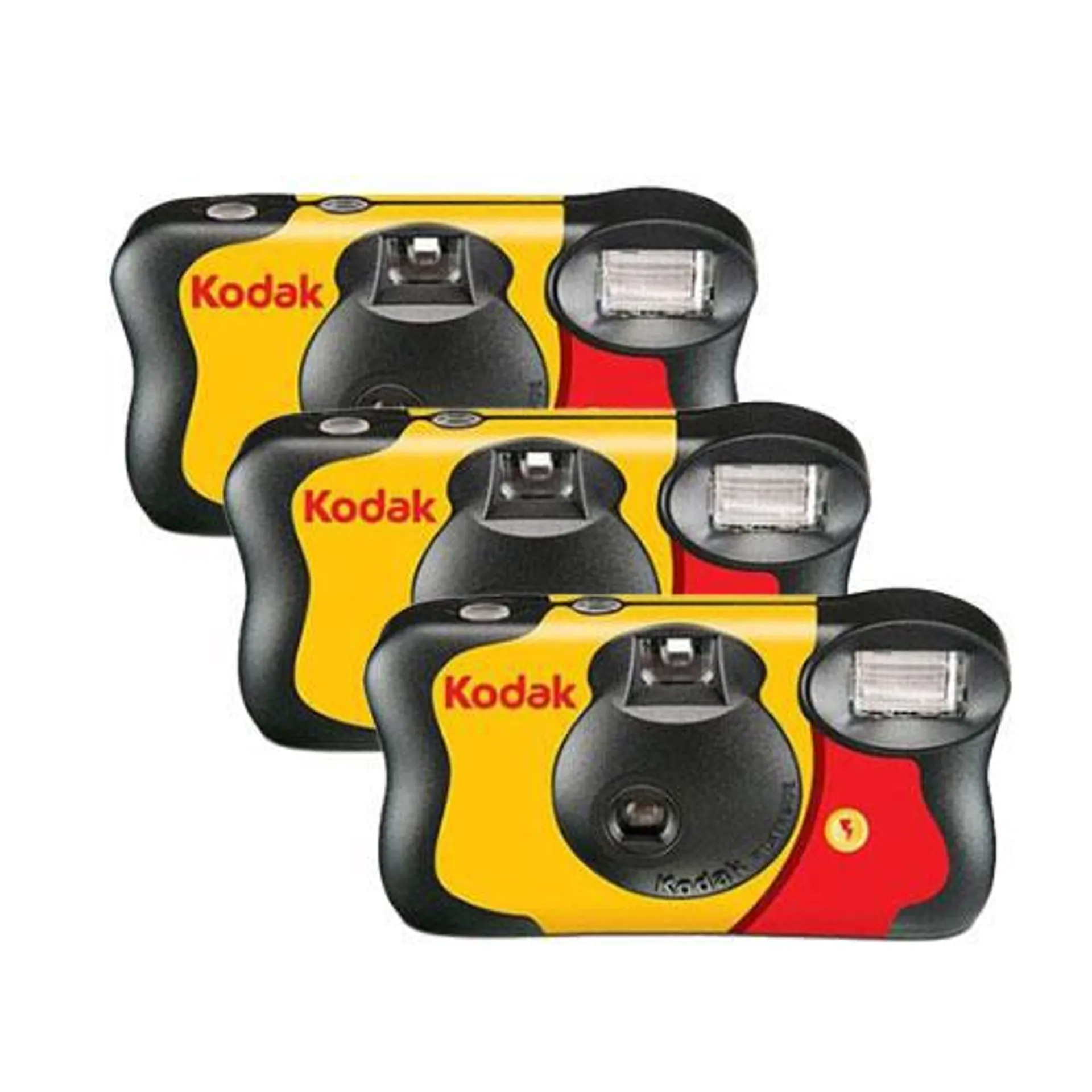 Kodak FunSaver 35mm Single Use Camera with 27+12 Exposures Pack of 3