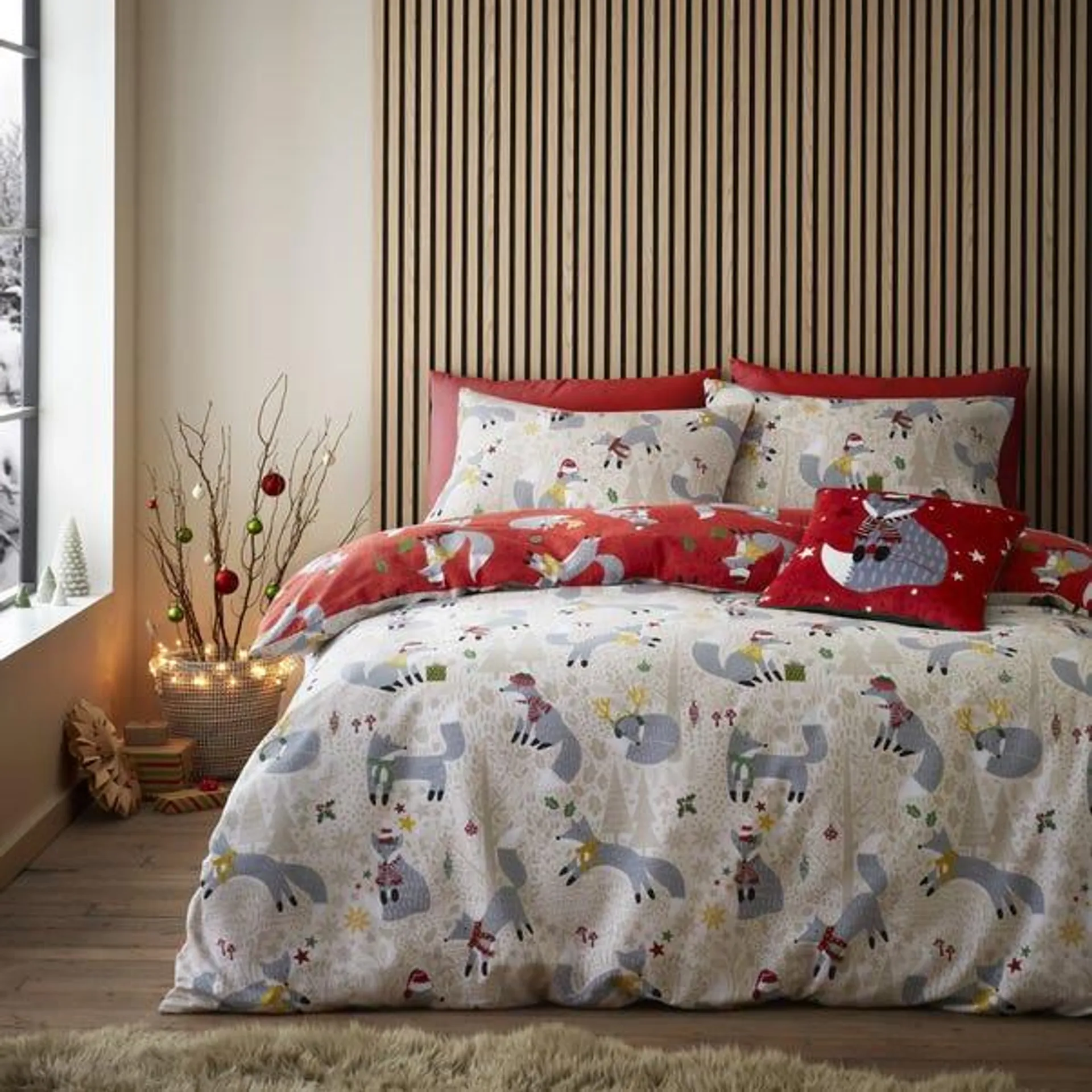 Fusion Foraging Fox Duvet Cover & Pillowcase Set