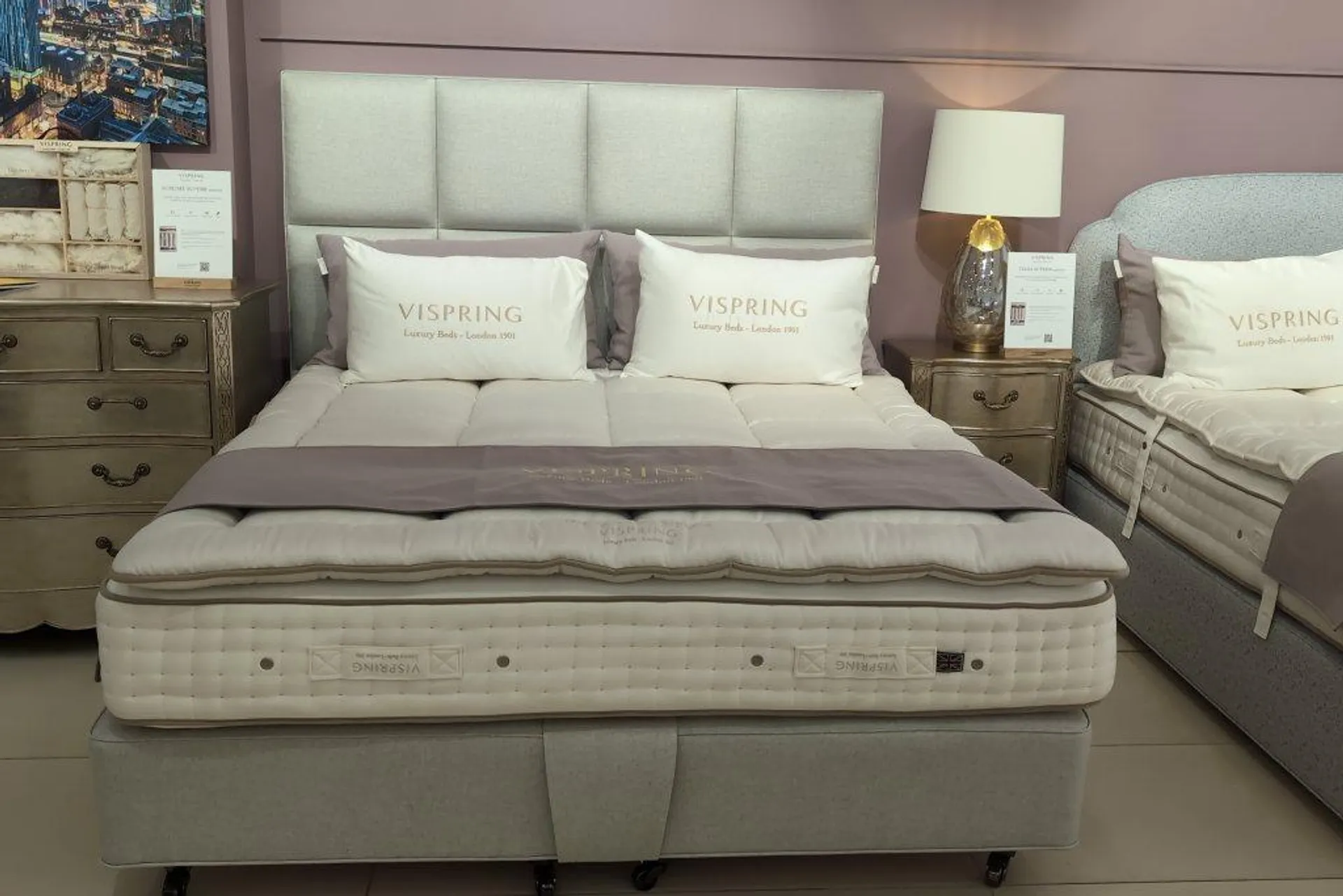 Vispring Sublime Superb With Divan & Headboard & Topper - EX DISPLAY