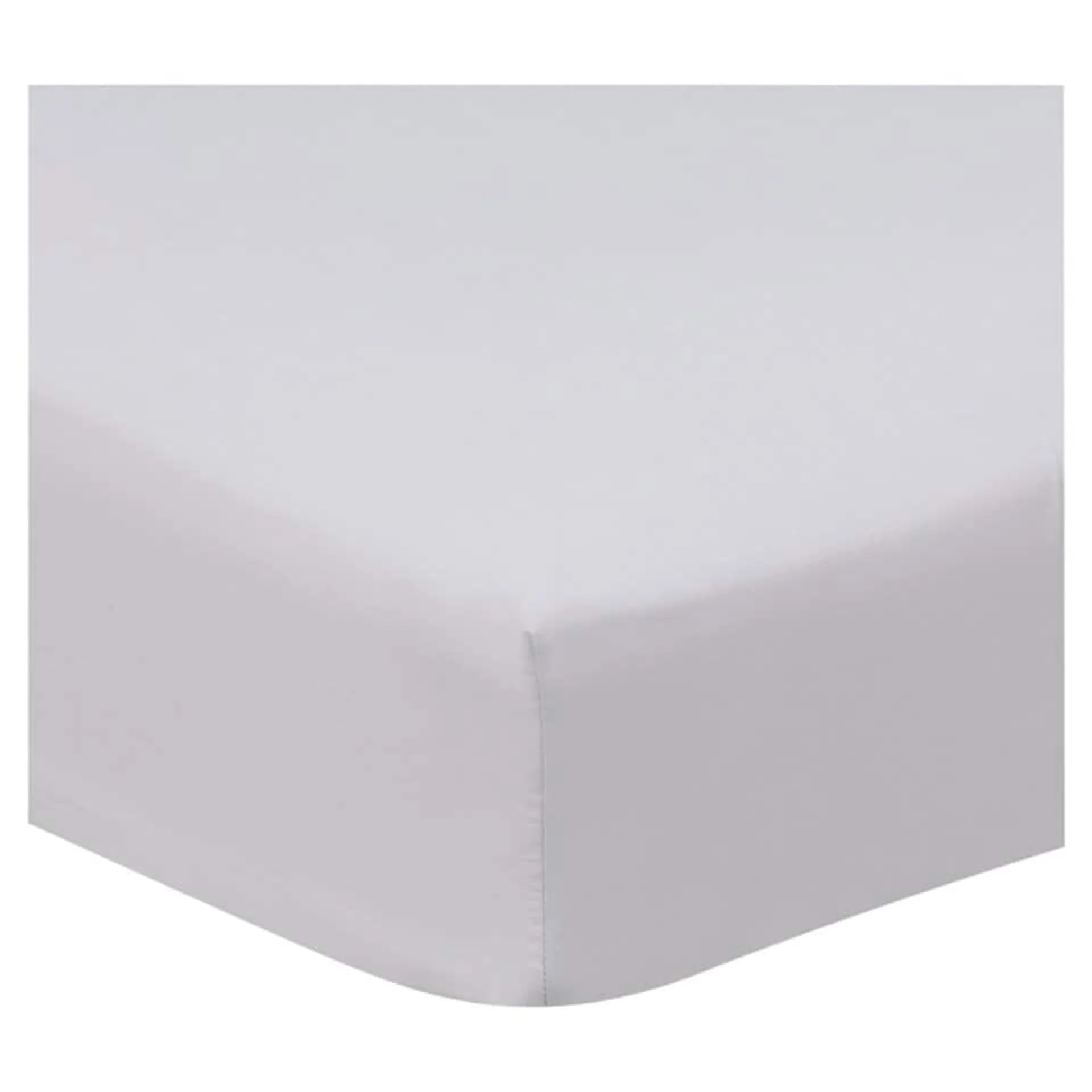 F&F Home Bedding Supersoft Silver Fitted Sheet Double