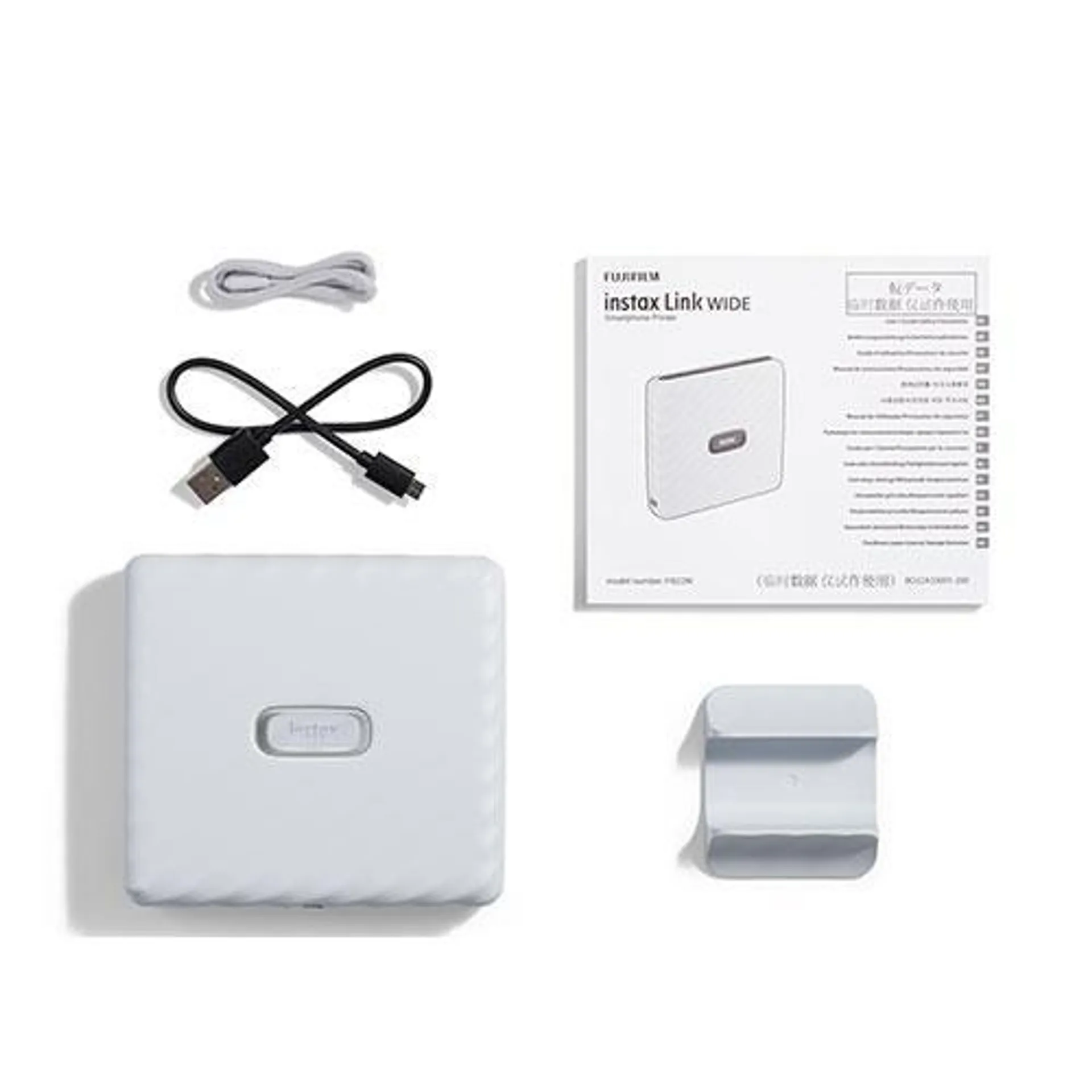 instax Link Wide Printer in Ash White