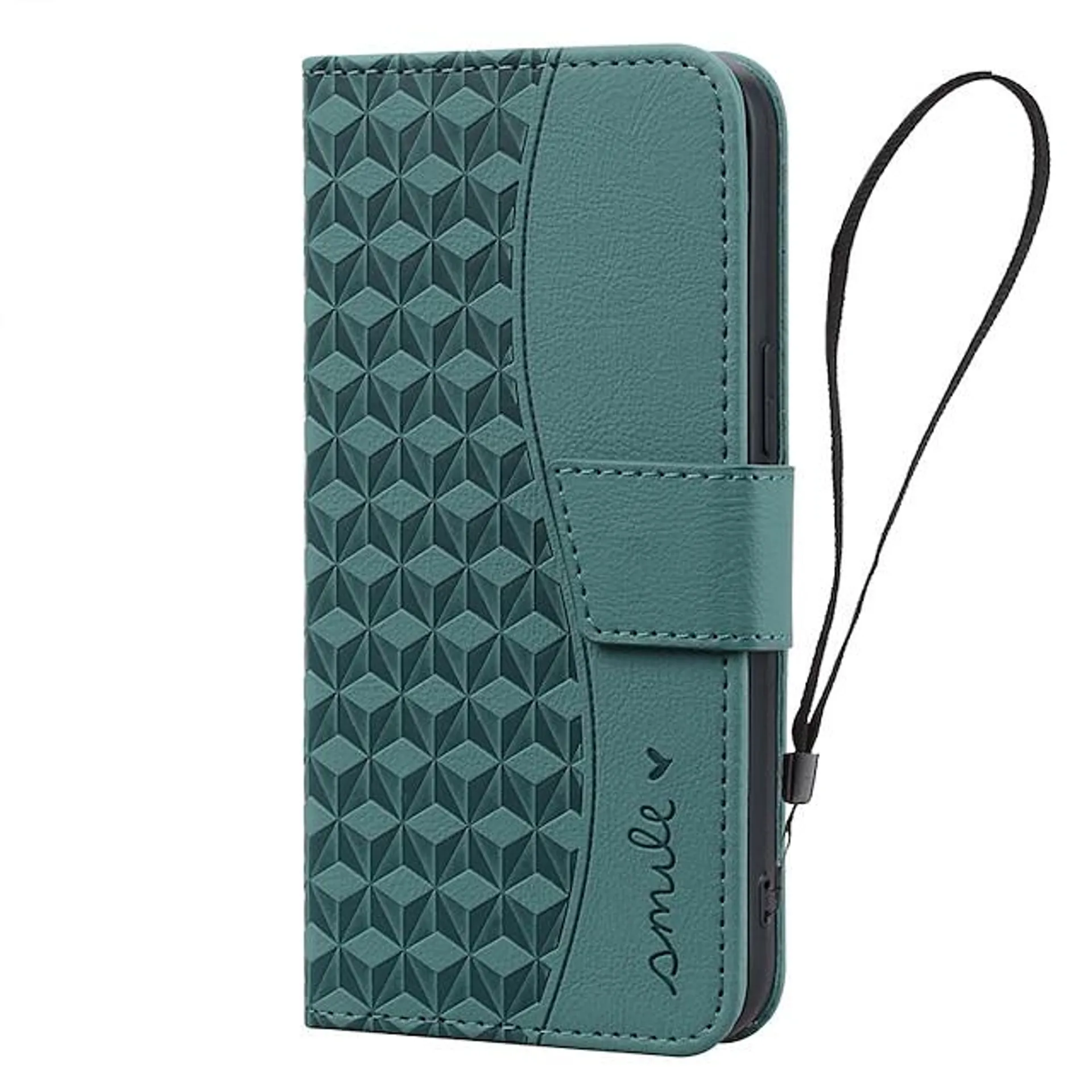 Phone Case For Samsung Galaxy S23 S22 S21 S20 Ultra Plus FE A54 A34 A14 Wallet Case with Wrist Strap Kickstand Card Slot Solid Color Geometric Pattern TPU PU Leather