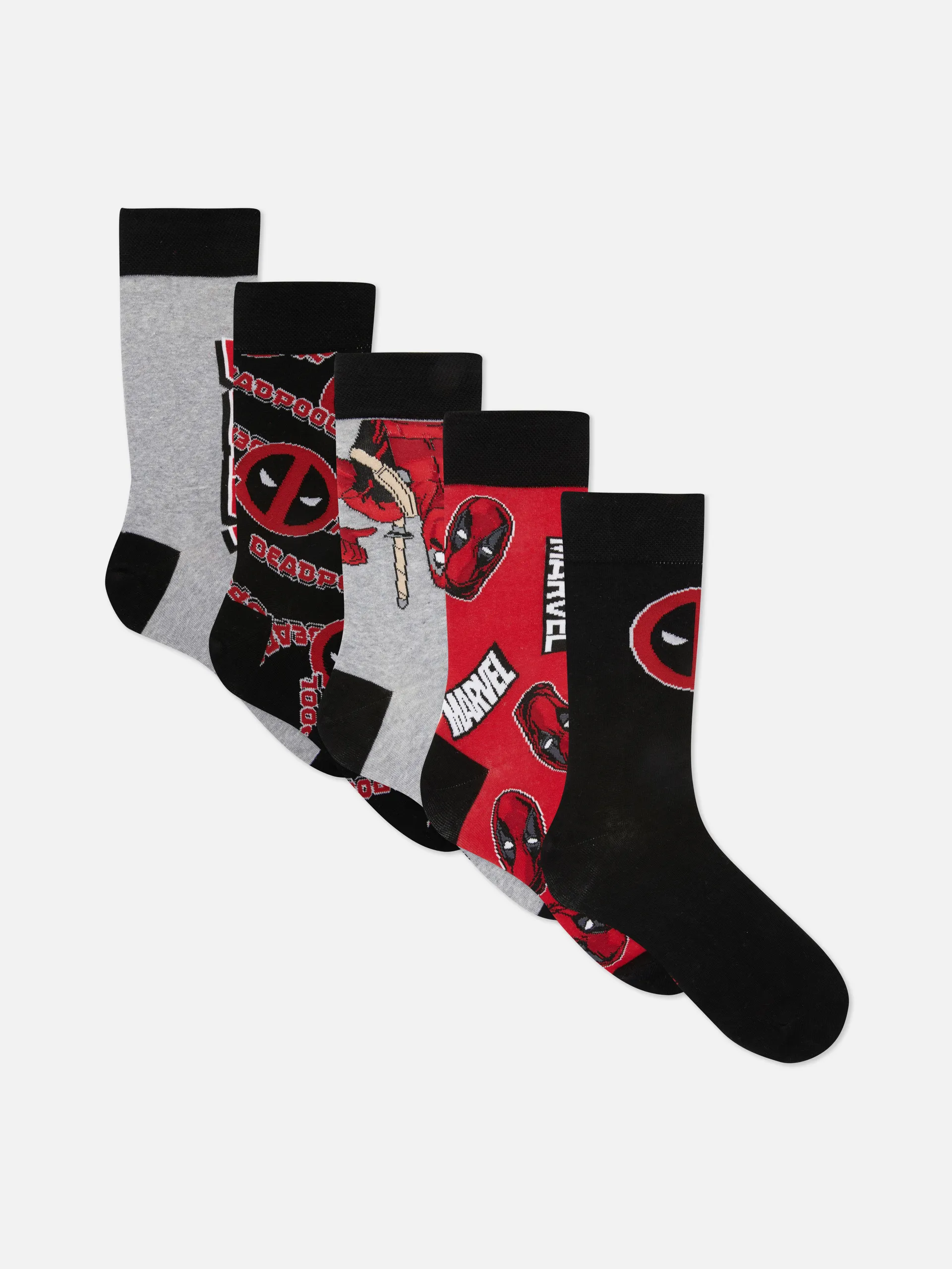 Pack 5 pares meias Marvel Deadpool