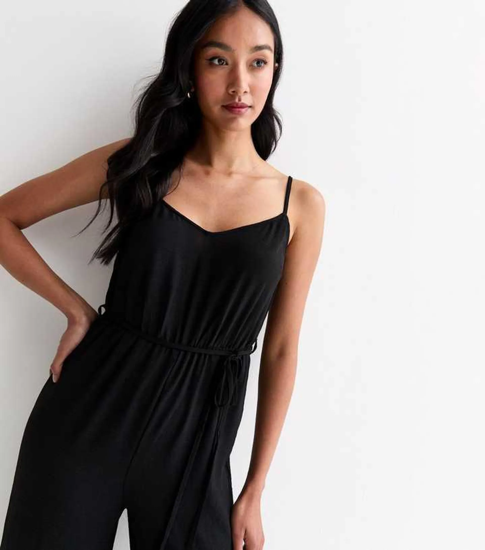 Black Belted Jumpsuit