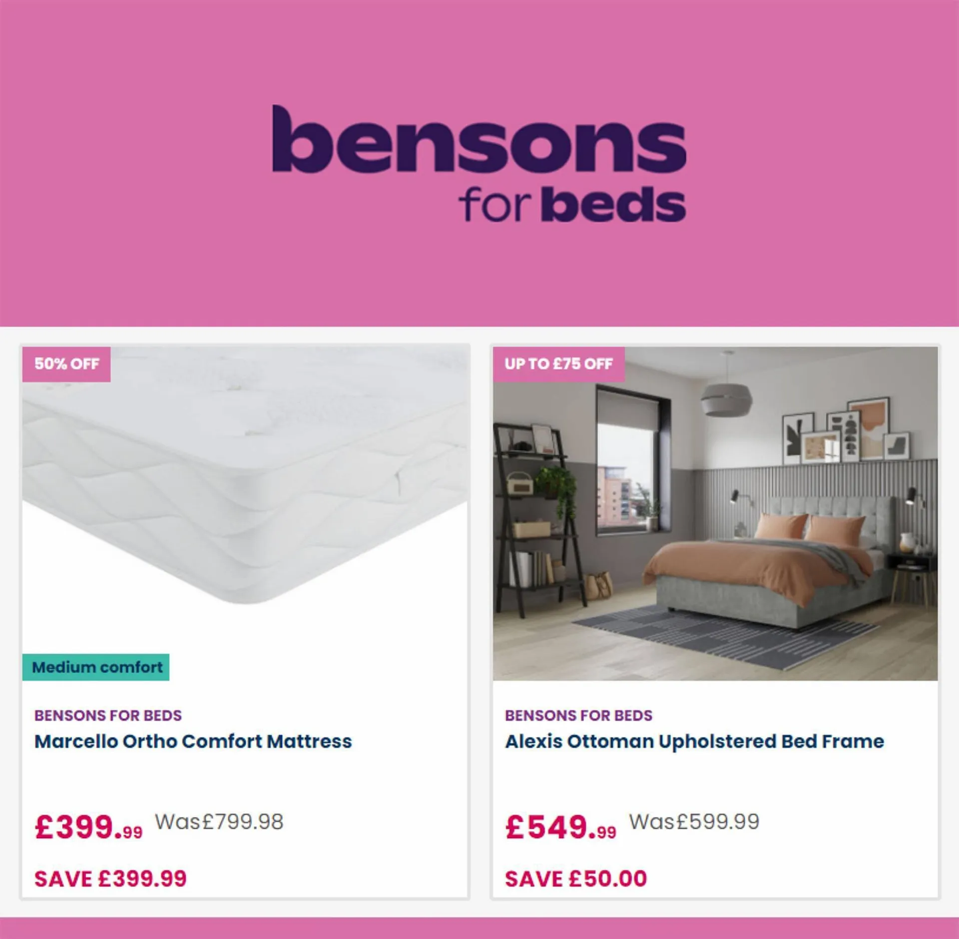 Bensons for Beds leaflet - 2