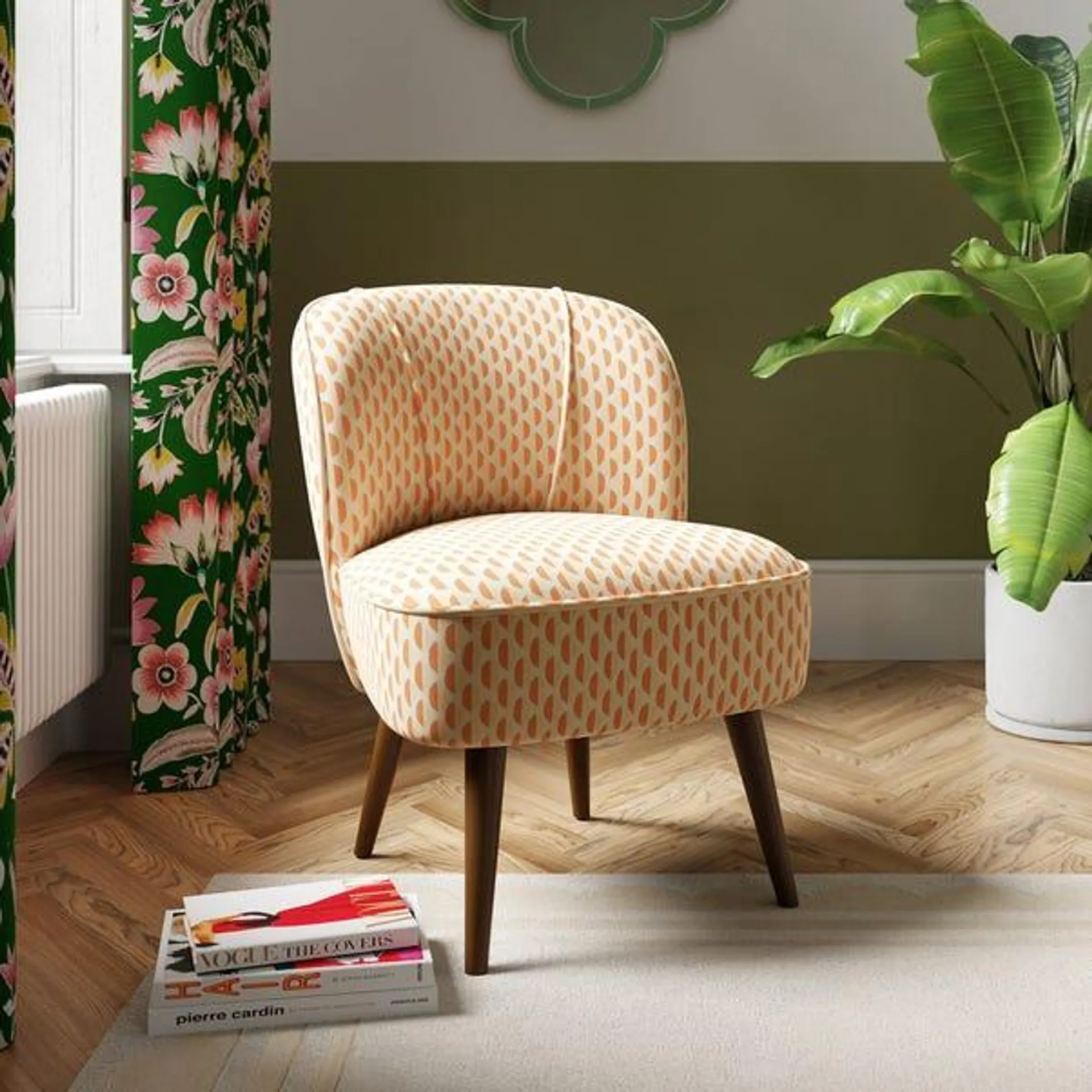 Elsie Flatweave Oval Print Cocktail Chair