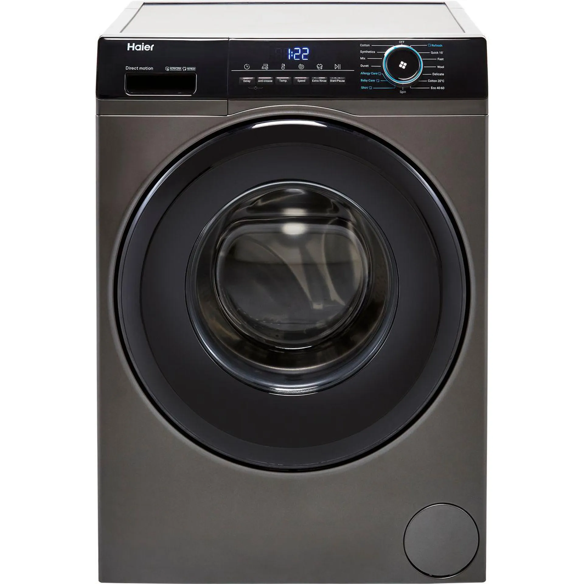 Haier i-Pro Series 3 HW90-B14939S 9kg Washing Machine with 1400 rpm - Anthracite - A Rated