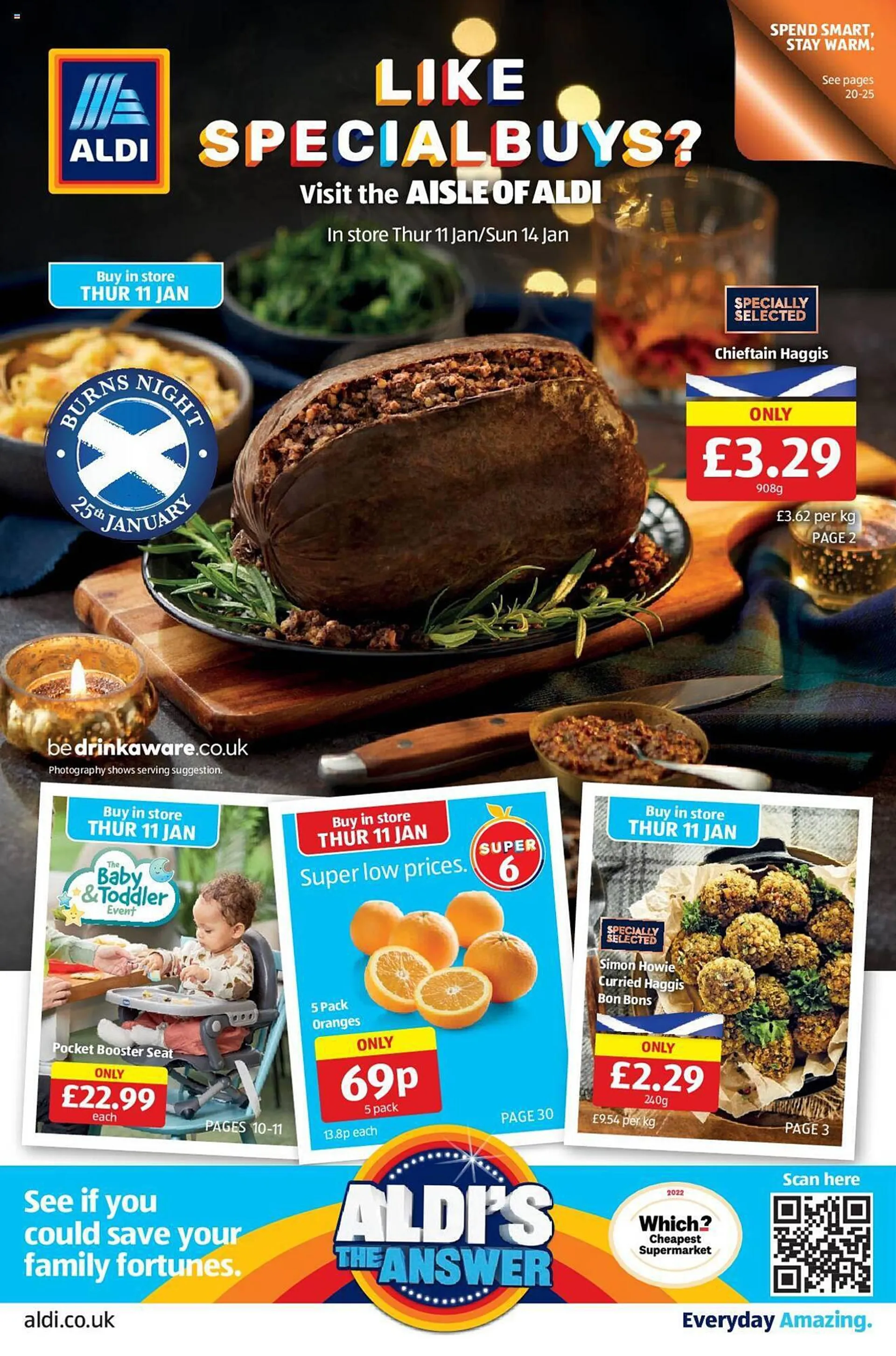 Aldi leaflet from 11 January to 14 January 2024 - Catalogue Page 1