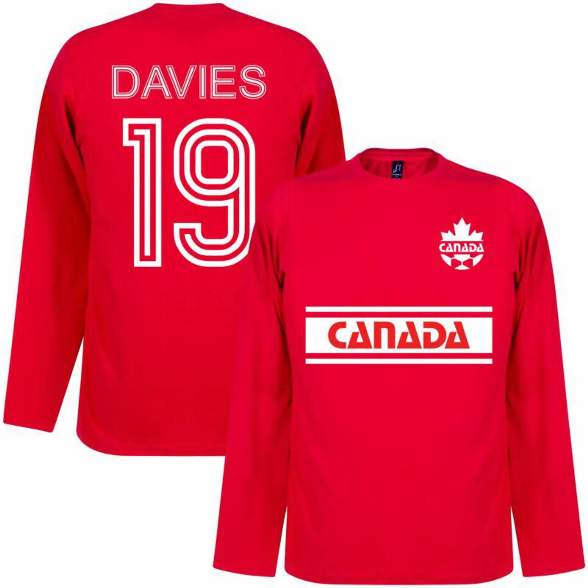 Canada Retro Davies 19 Team L/S T-shirt - Red