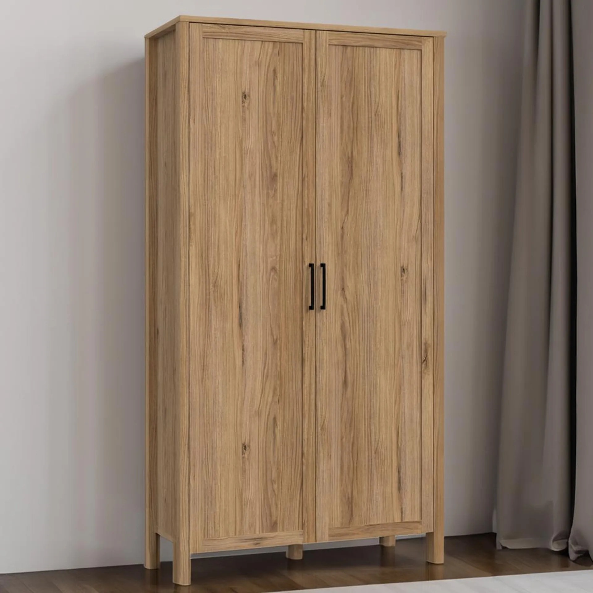 Florence Malte Brun 2 Door Waterford Oak Wardrobe