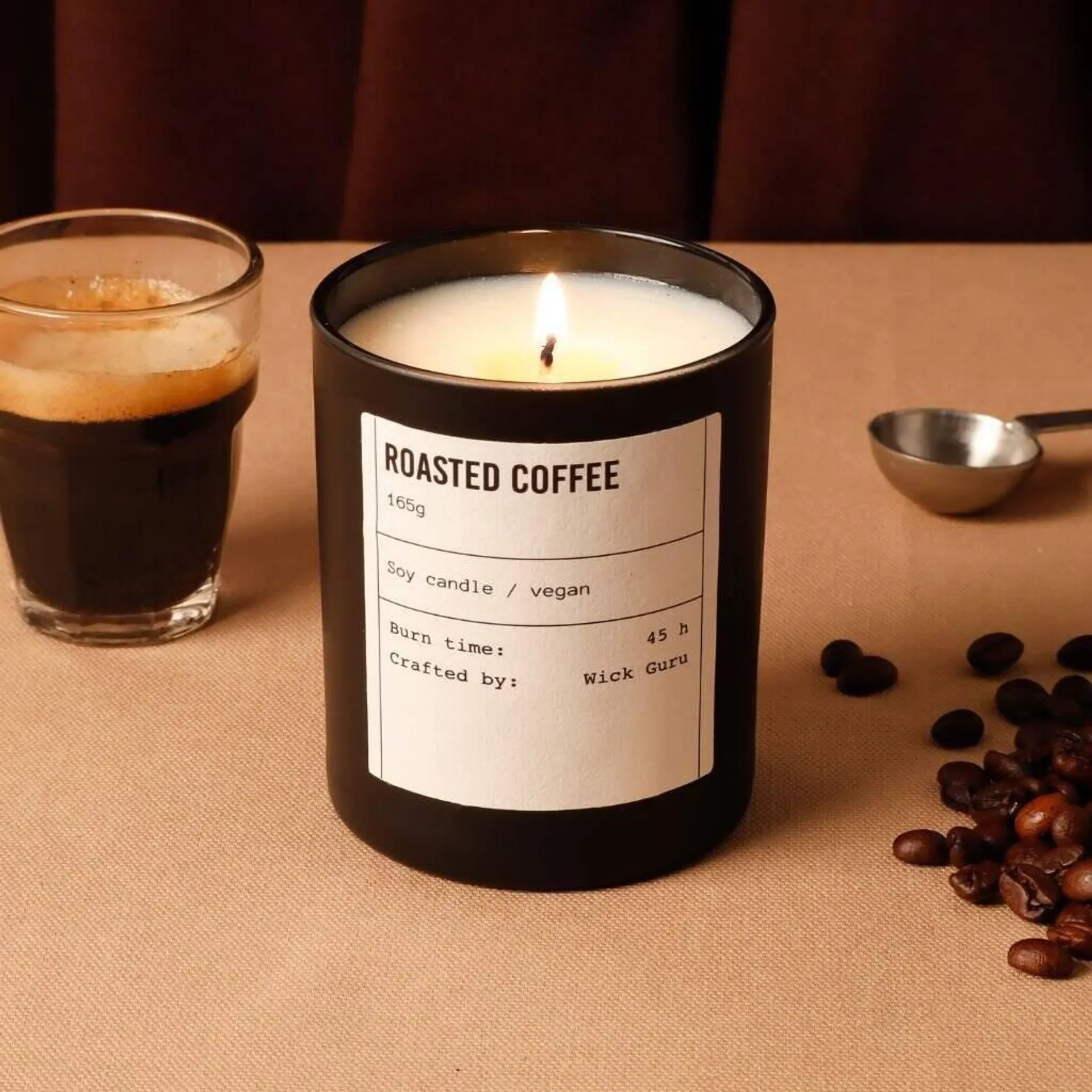 Roasted Coffee Candle | Coffee Beans + Cocoa + Cream