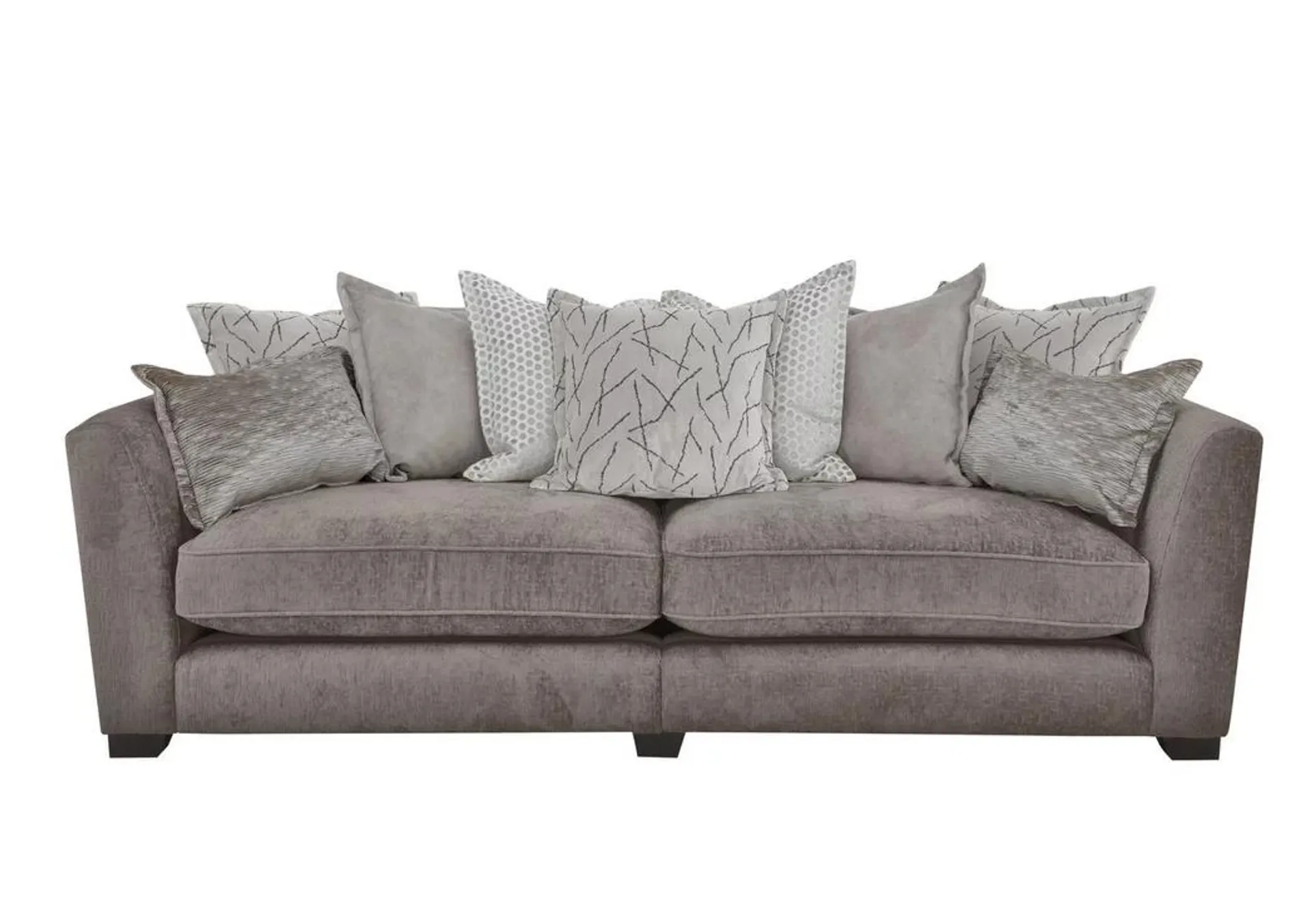 Boutique Lavish Fabric 4 Seater Split Scatter Back Sofa - Limited Stock Available!