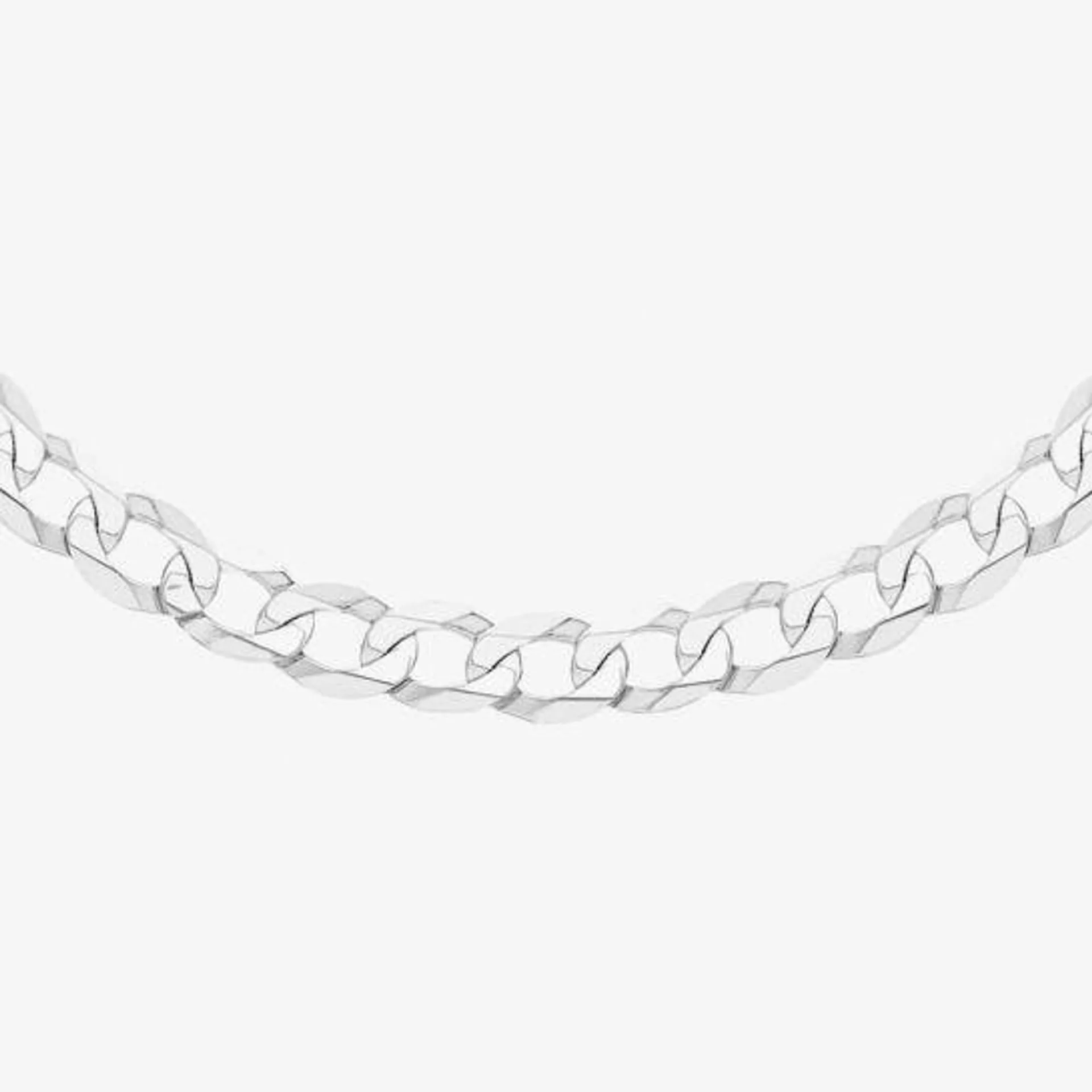 Sterling Silver 20 Inch Flat Curb Chain Necklace 8.13.6365