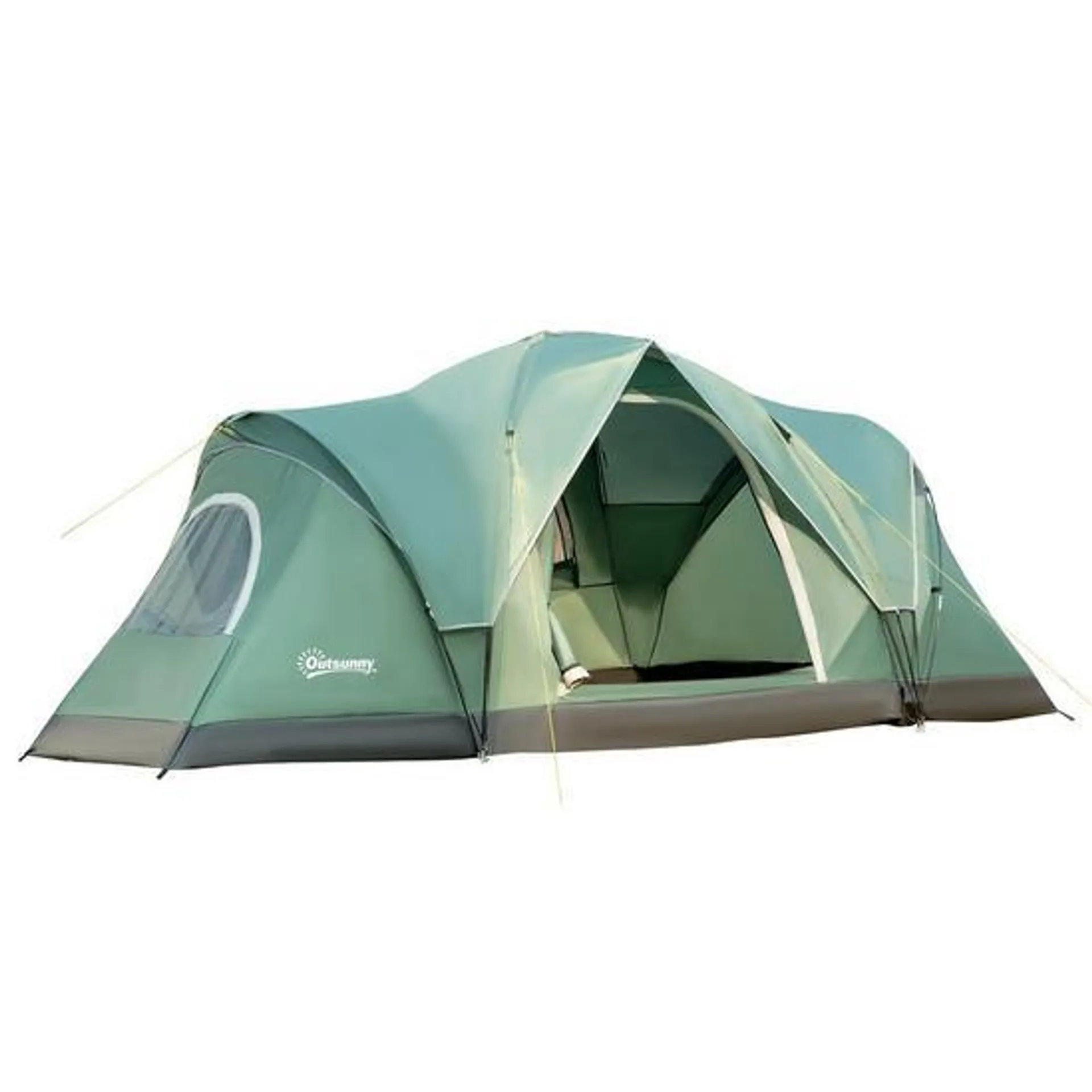 Outdoor Camping Tent For 5-6 with Bag, Fibreglass & Steel Frame