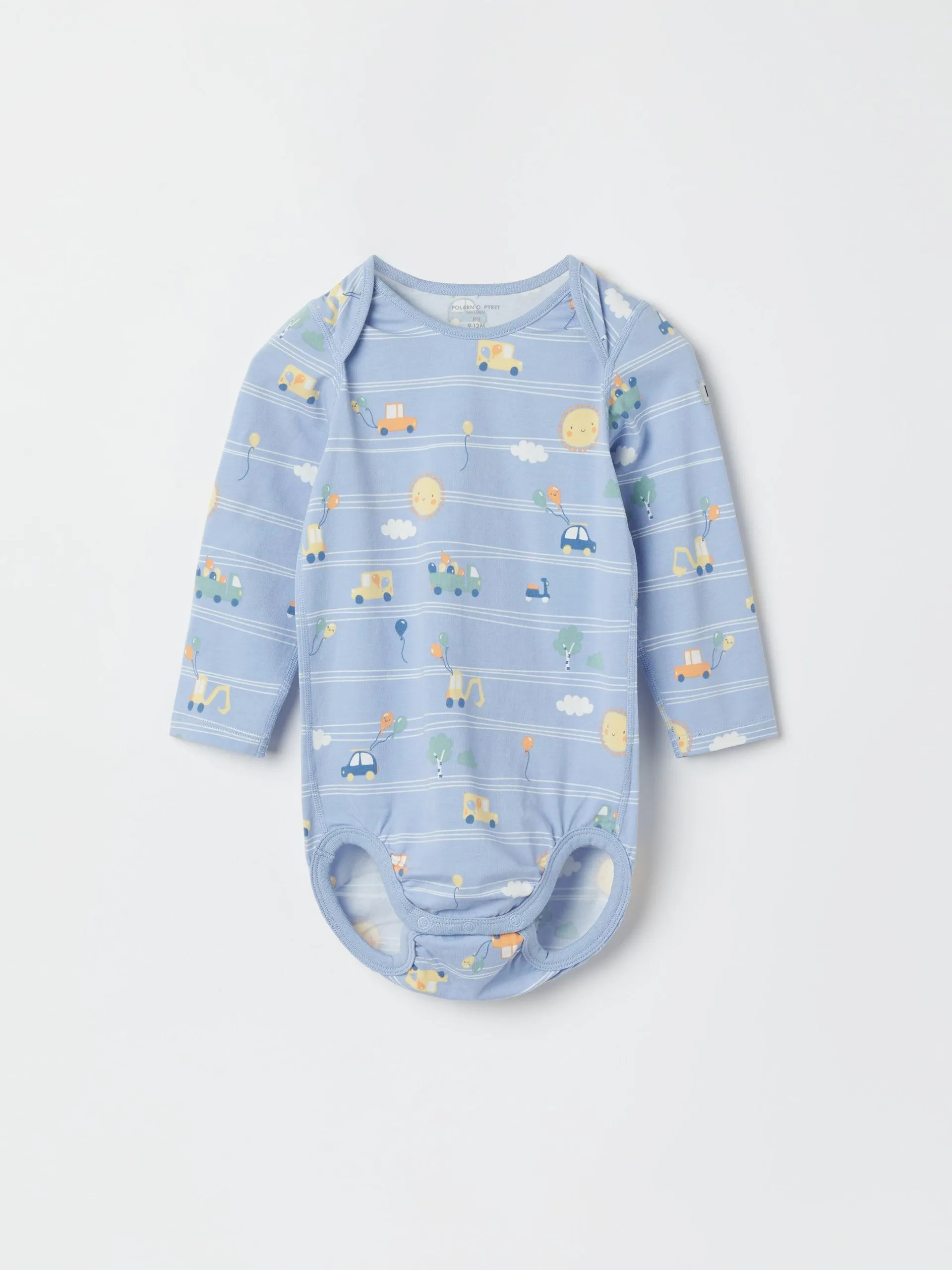 Cars and Balloons Print Babygrow