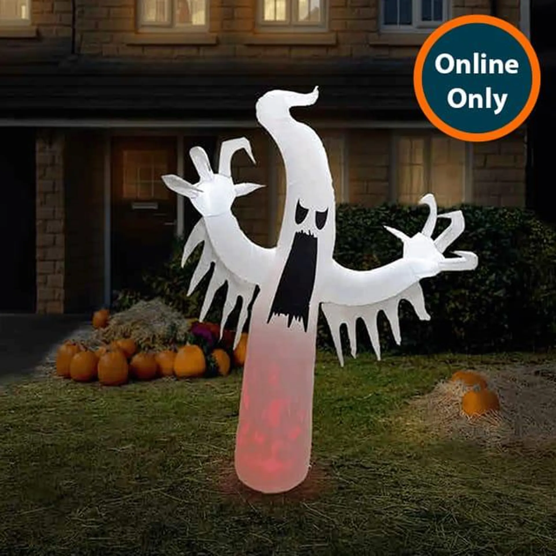 Haunted House Light-Up 8ft Inflatable Scary Ghost