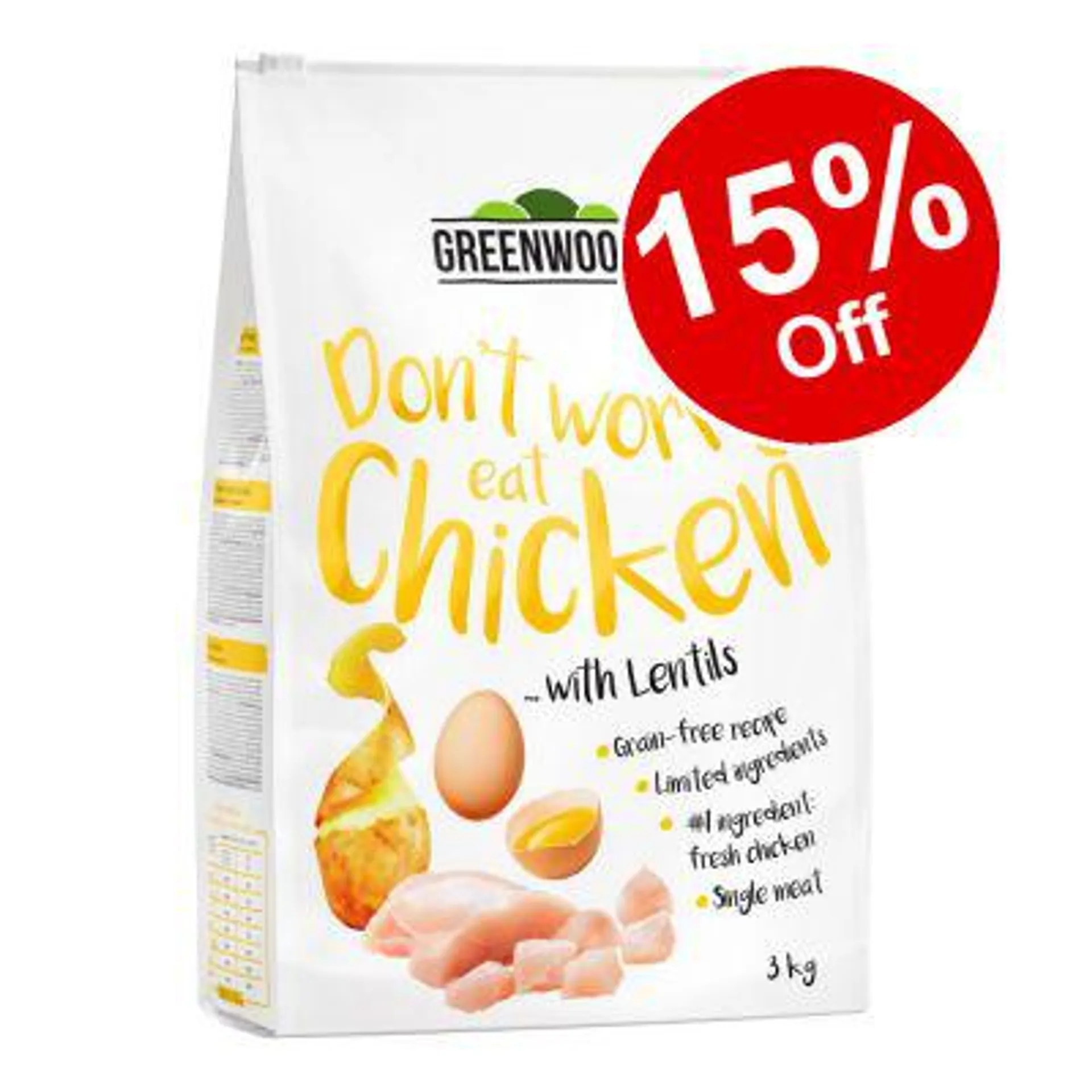 3kg Greenwoods Adult Dry Cat Food - 15% Off!*