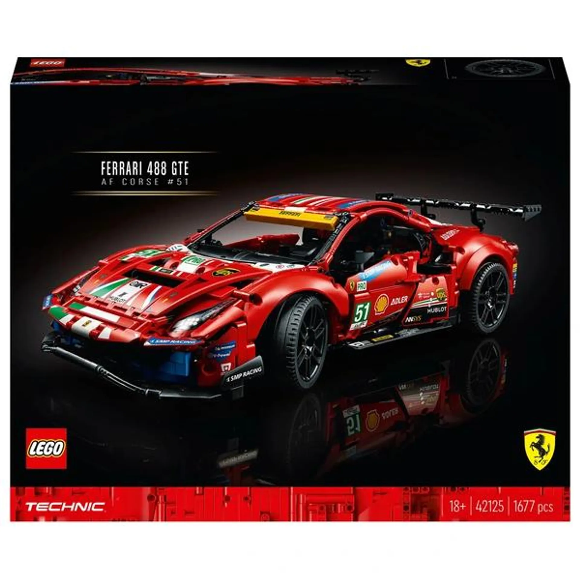 LEGO Technic 42125 Ferrari 488 GTE AF Corse 51 Racing Car Set