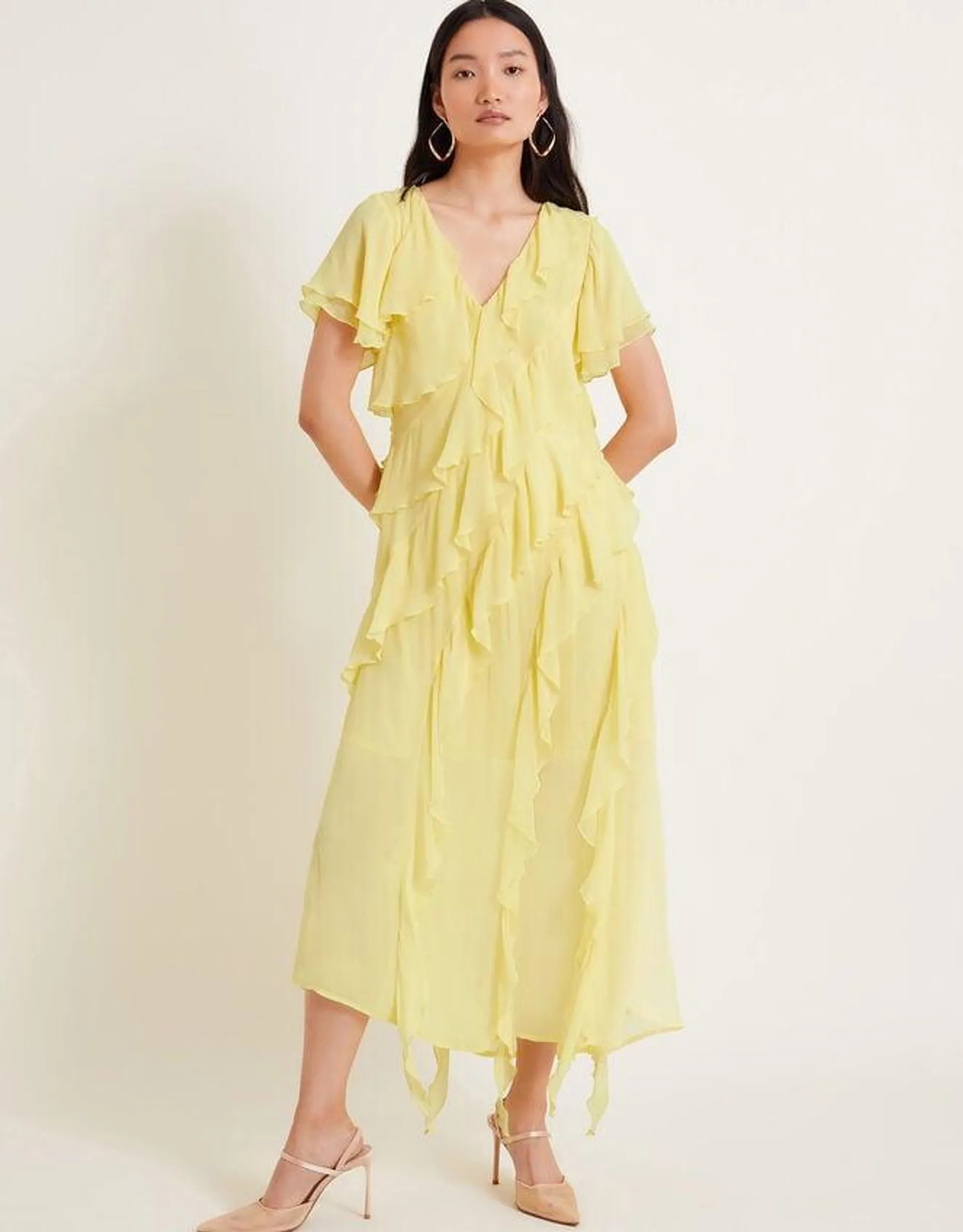 Renata Ruffle Dress Yellow
