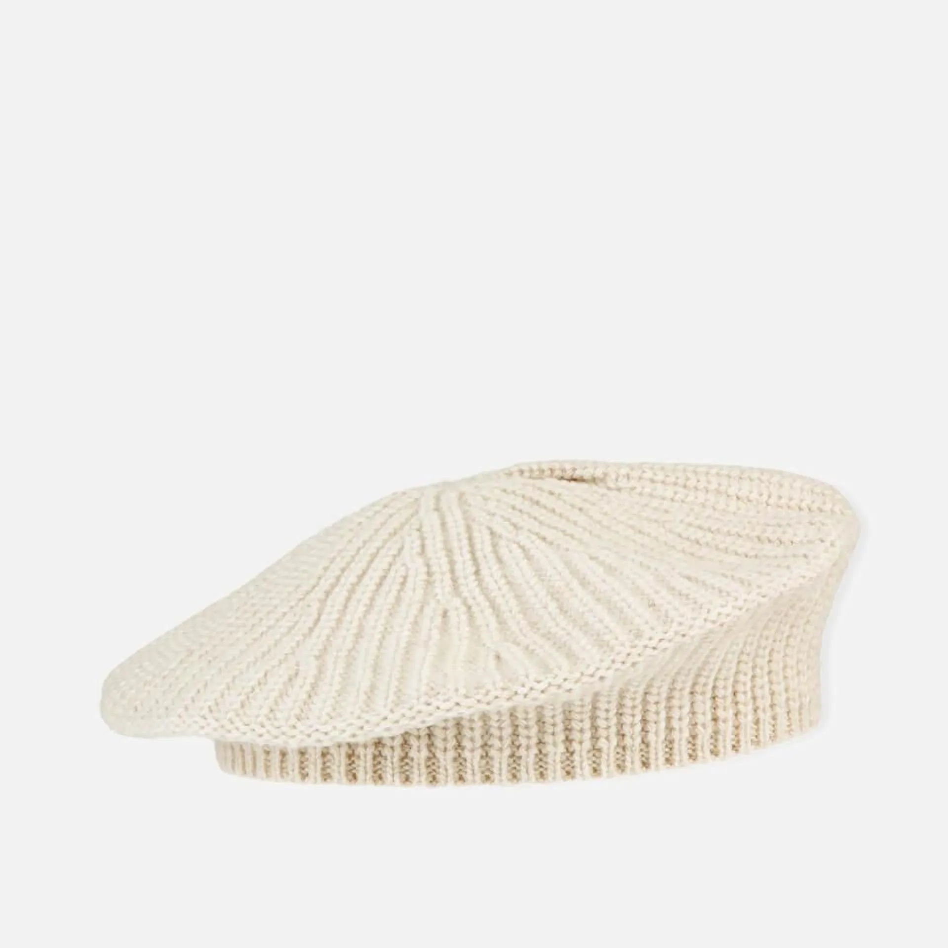 Ganni Women's Rib Knit Beret - Brazilian Sand