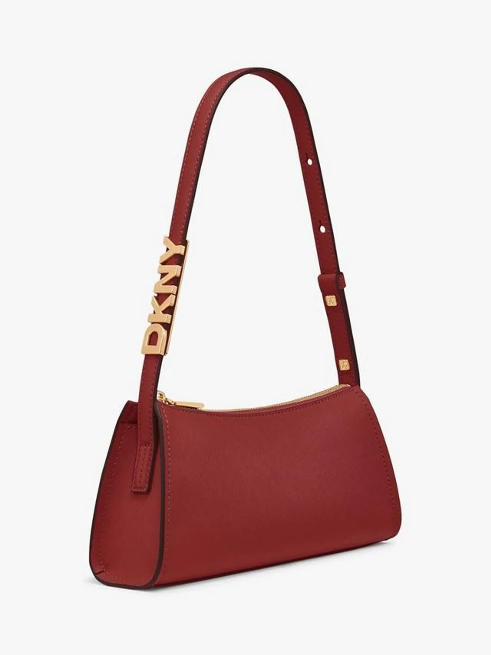 Avril Leather Shoulder Bag, Garnet