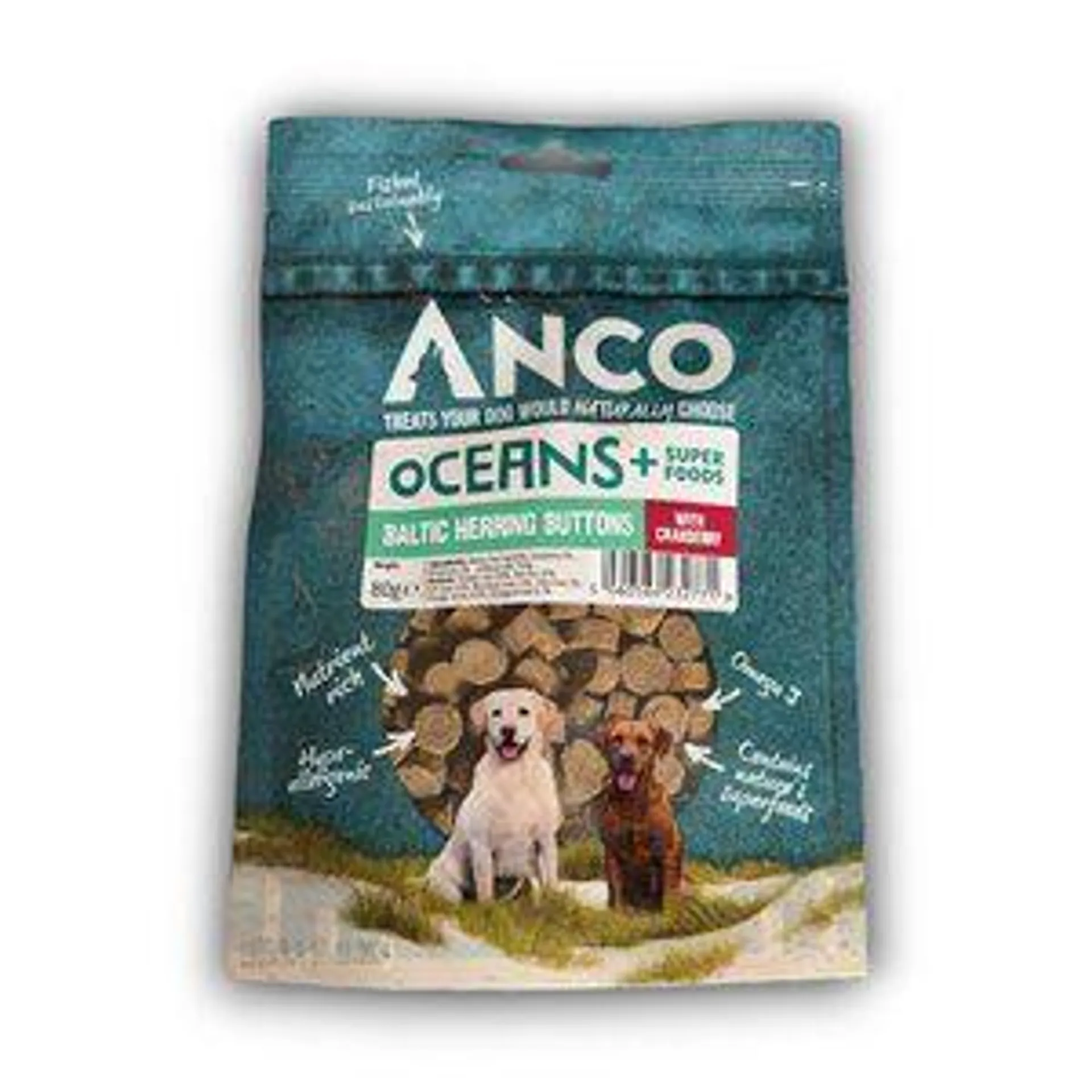 Anco Oceans Herring Buttons With Cranberry - 80g