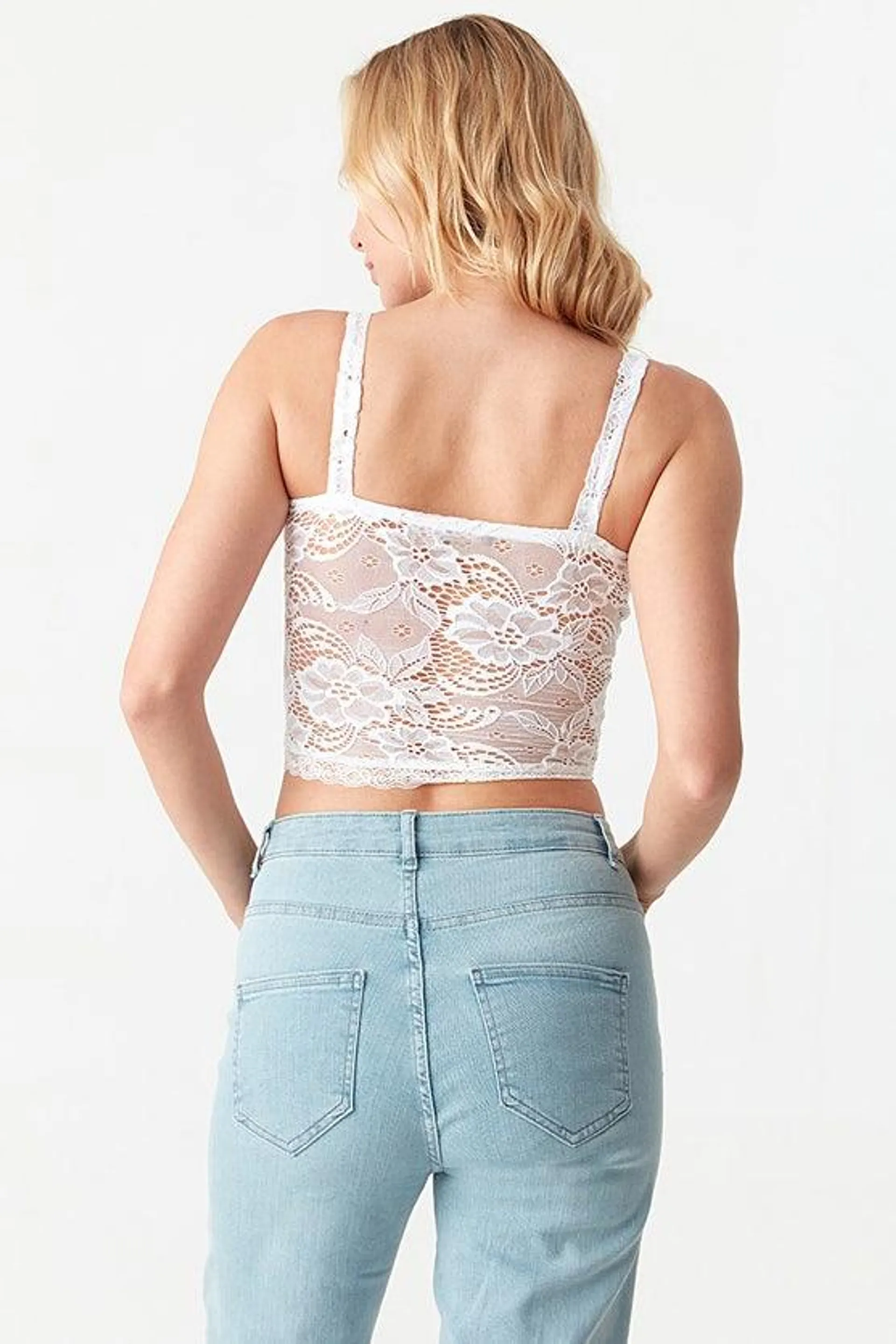 White Crochet Lace Bralet