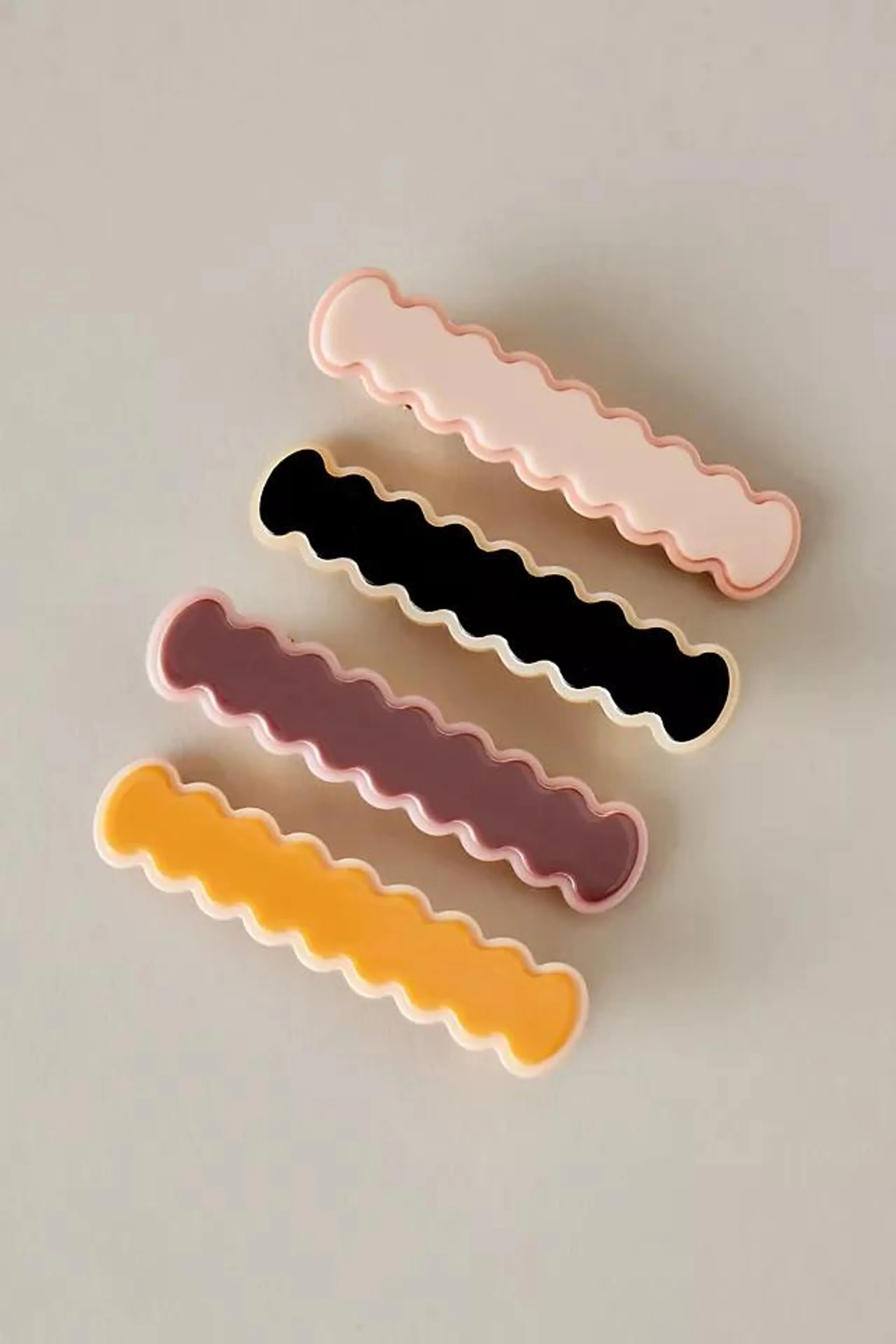 Assorted Squiggle Hair Clips, Set of 4