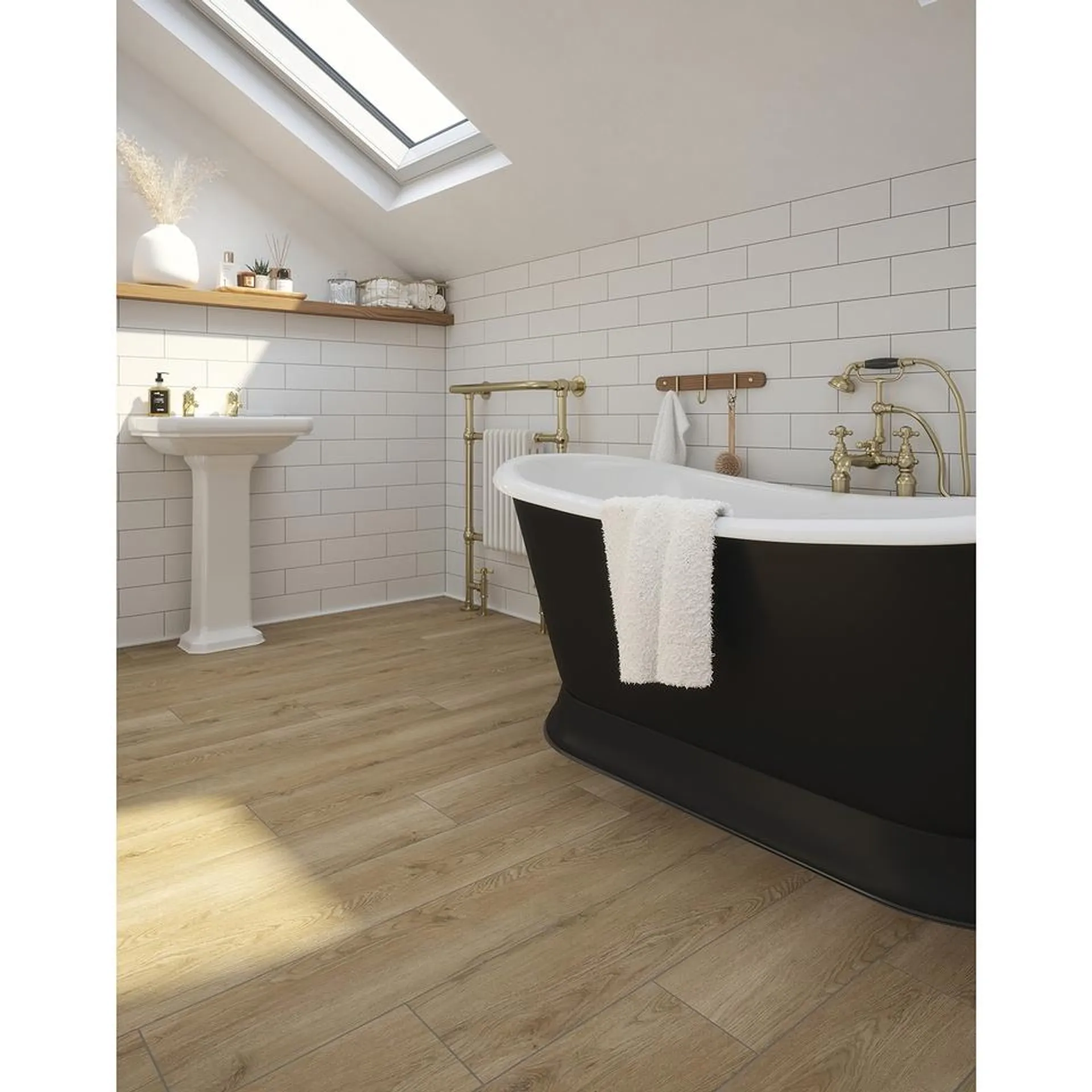 UltraClick SPC Easy Click-Fit Luxury Vinyl Flooring - Natural Oak Plank