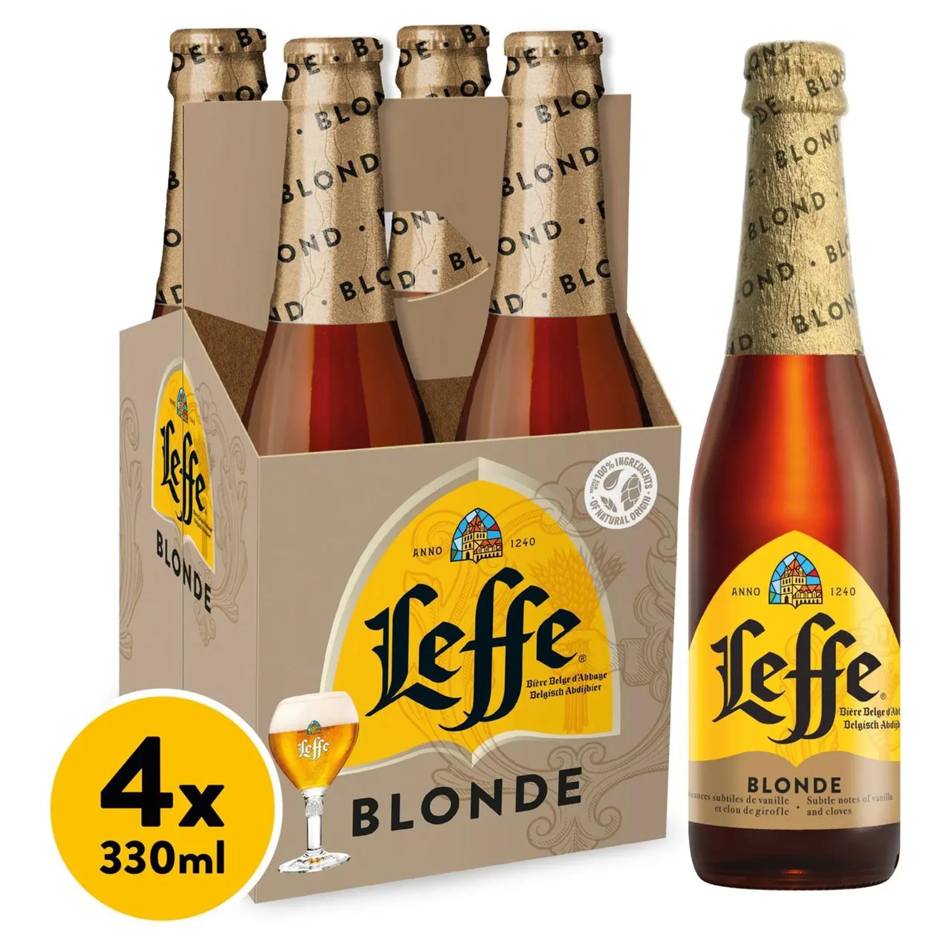 Leffe Blonde Beer Bottles