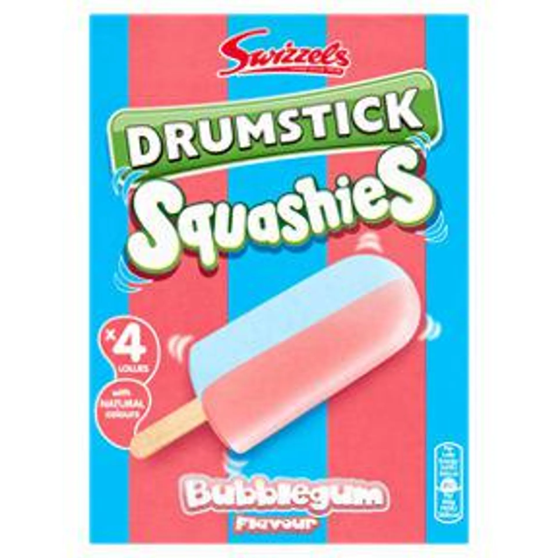 Swizzels Drumstick Squashies Bubblegum Flavour 4 x 70ml